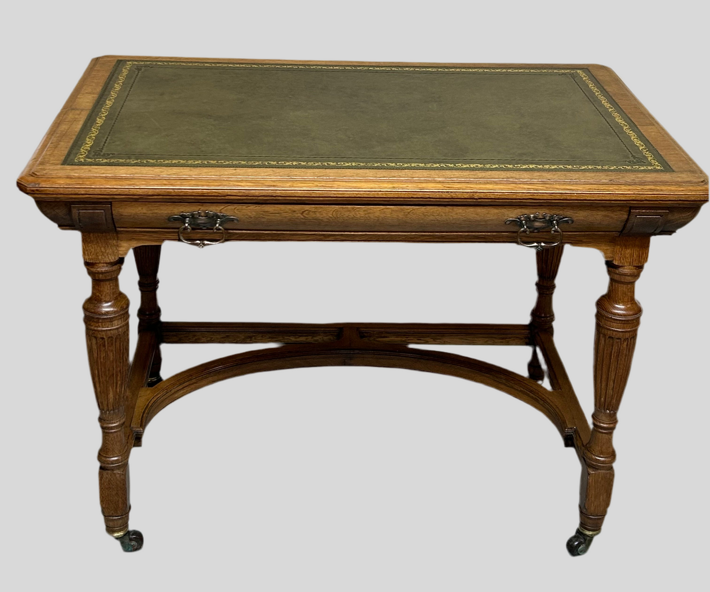 19th Century Oak Writing Desk By Lamb Of Manchester