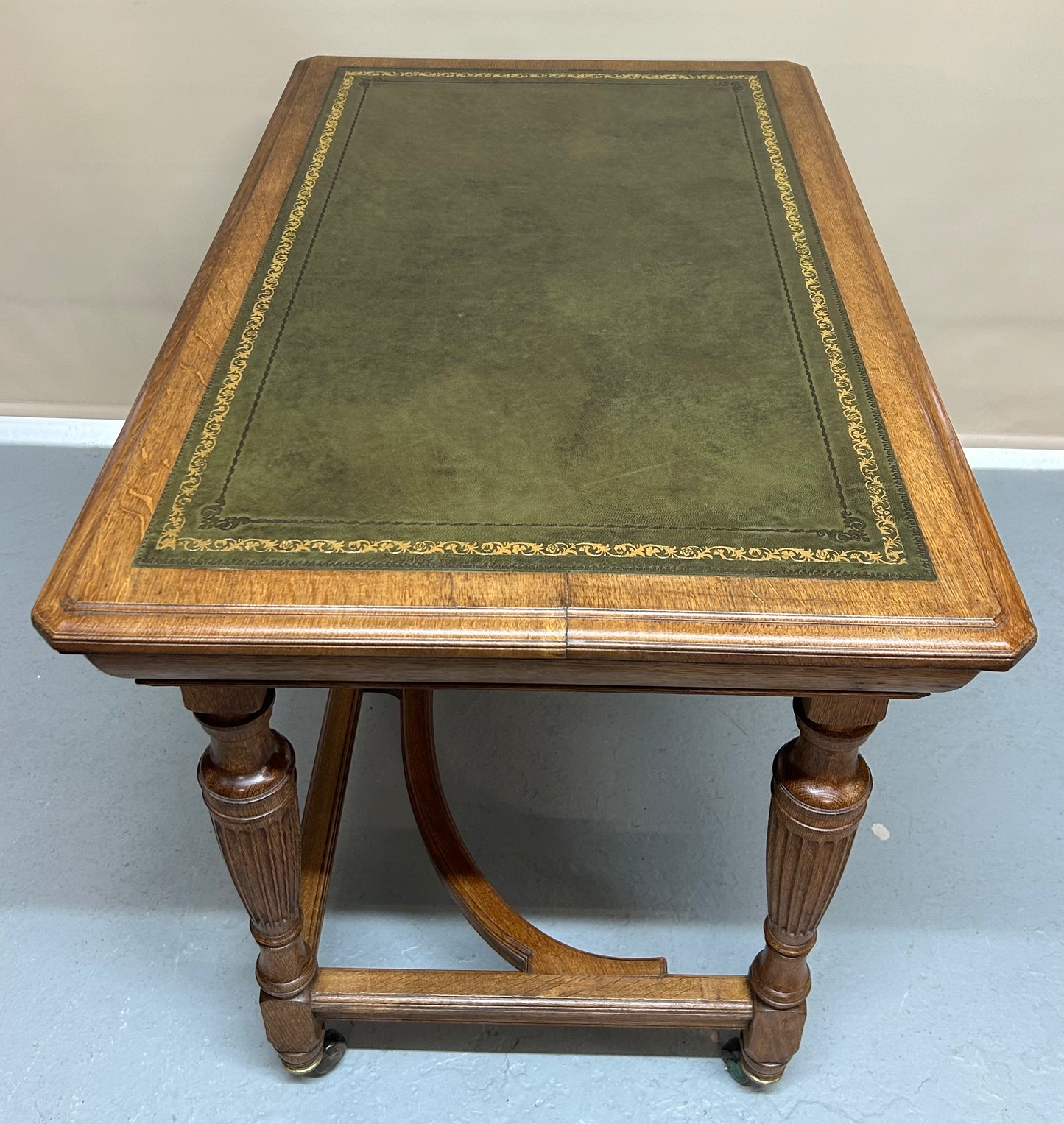 19th Century Oak Writing Desk By Lamb Of Manchester