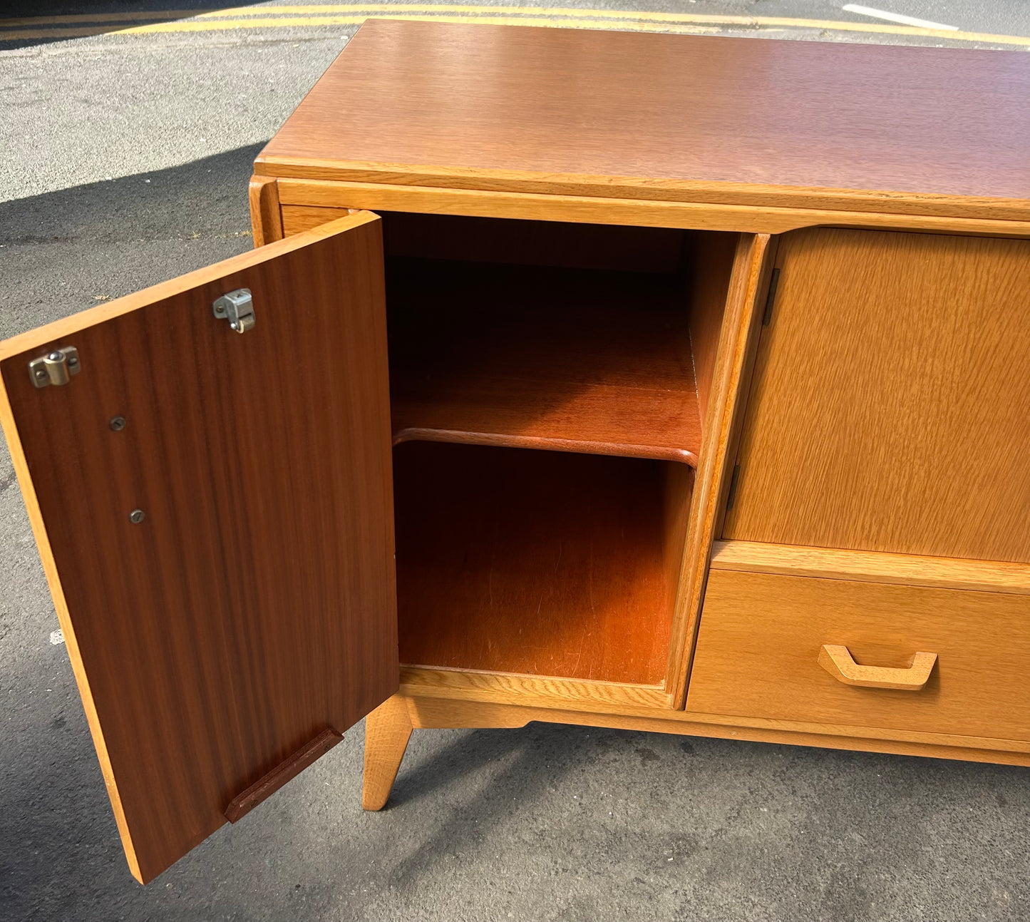 G plan mid century oak sideboard