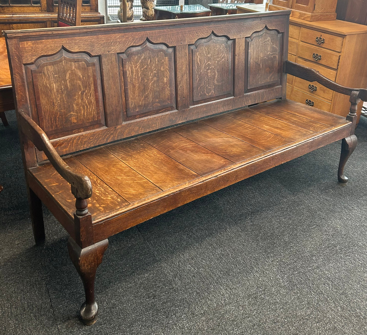 Georgian Oak Bench