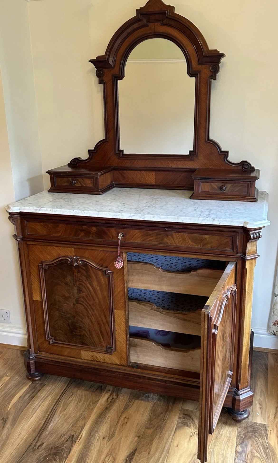 19th Century Mahogany French 2pc bedroom suite.