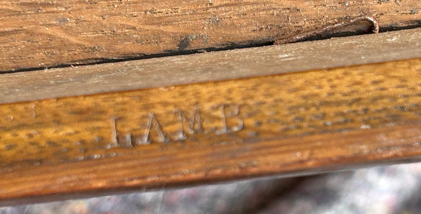 19th Century Oak Writing Desk By Lamb Of Manchester