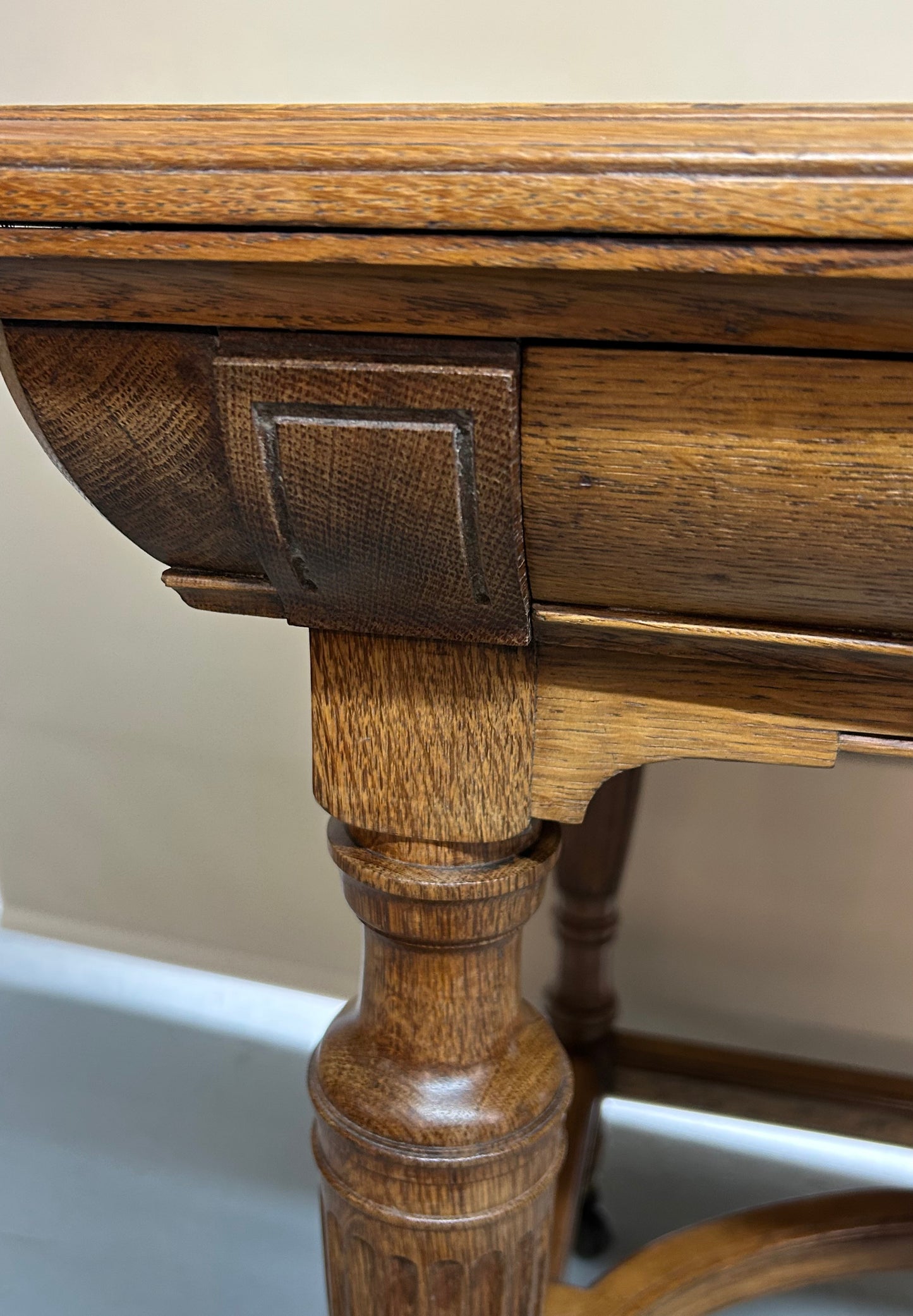 19th Century Oak Writing Desk By Lamb Of Manchester