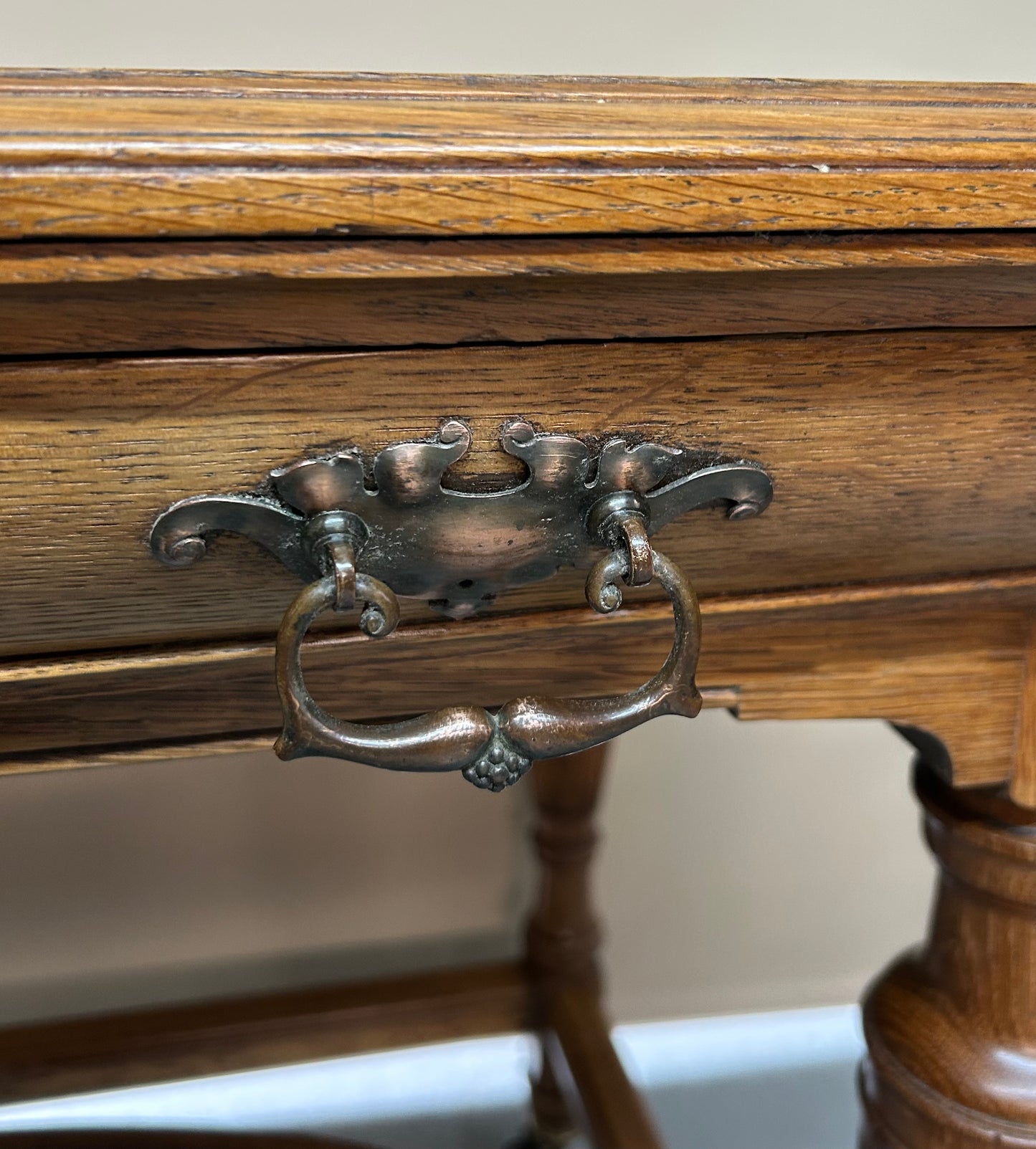 19th Century Oak Writing Desk By Lamb Of Manchester