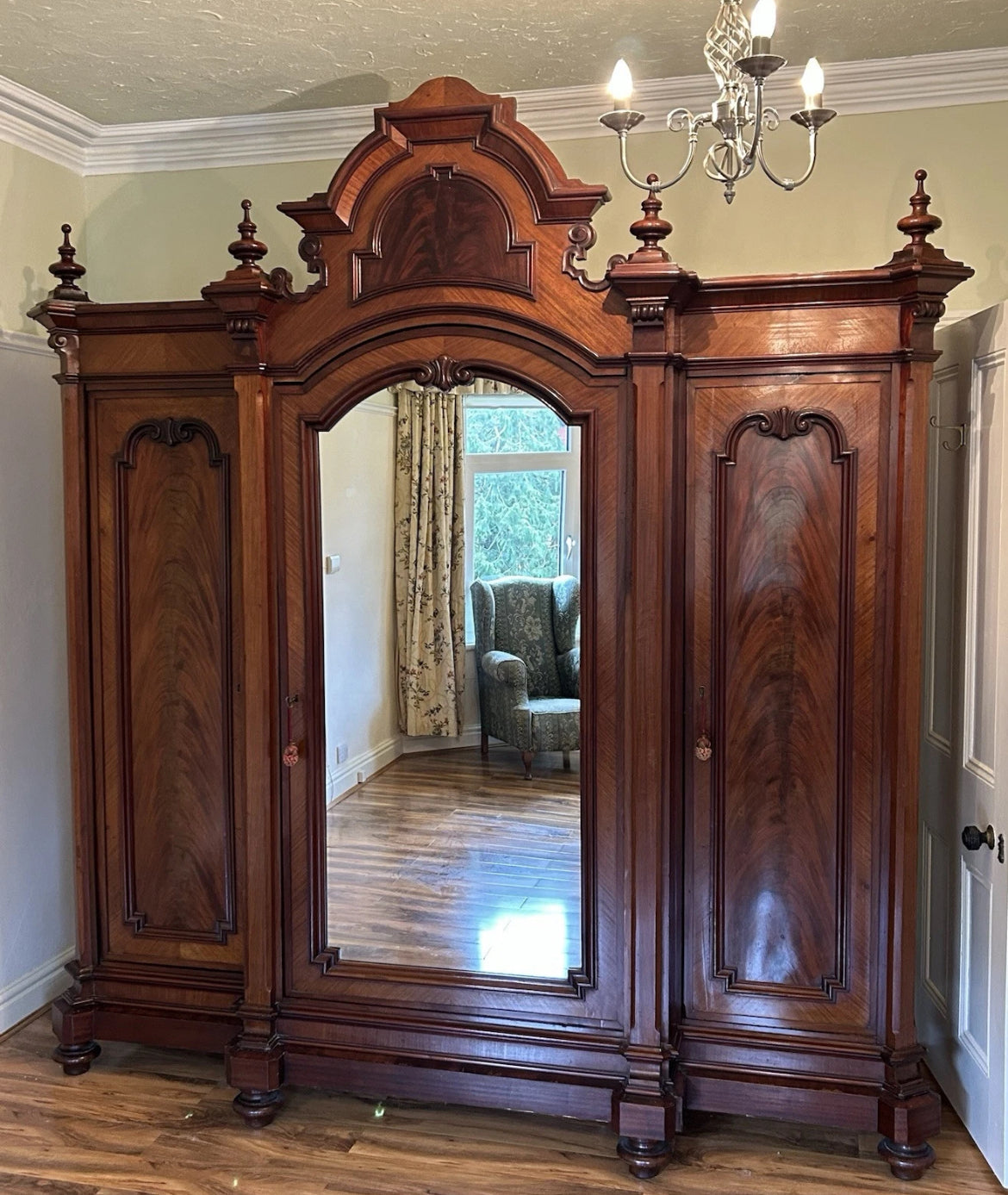 19th Century Mahogany French 2pc bedroom suite.