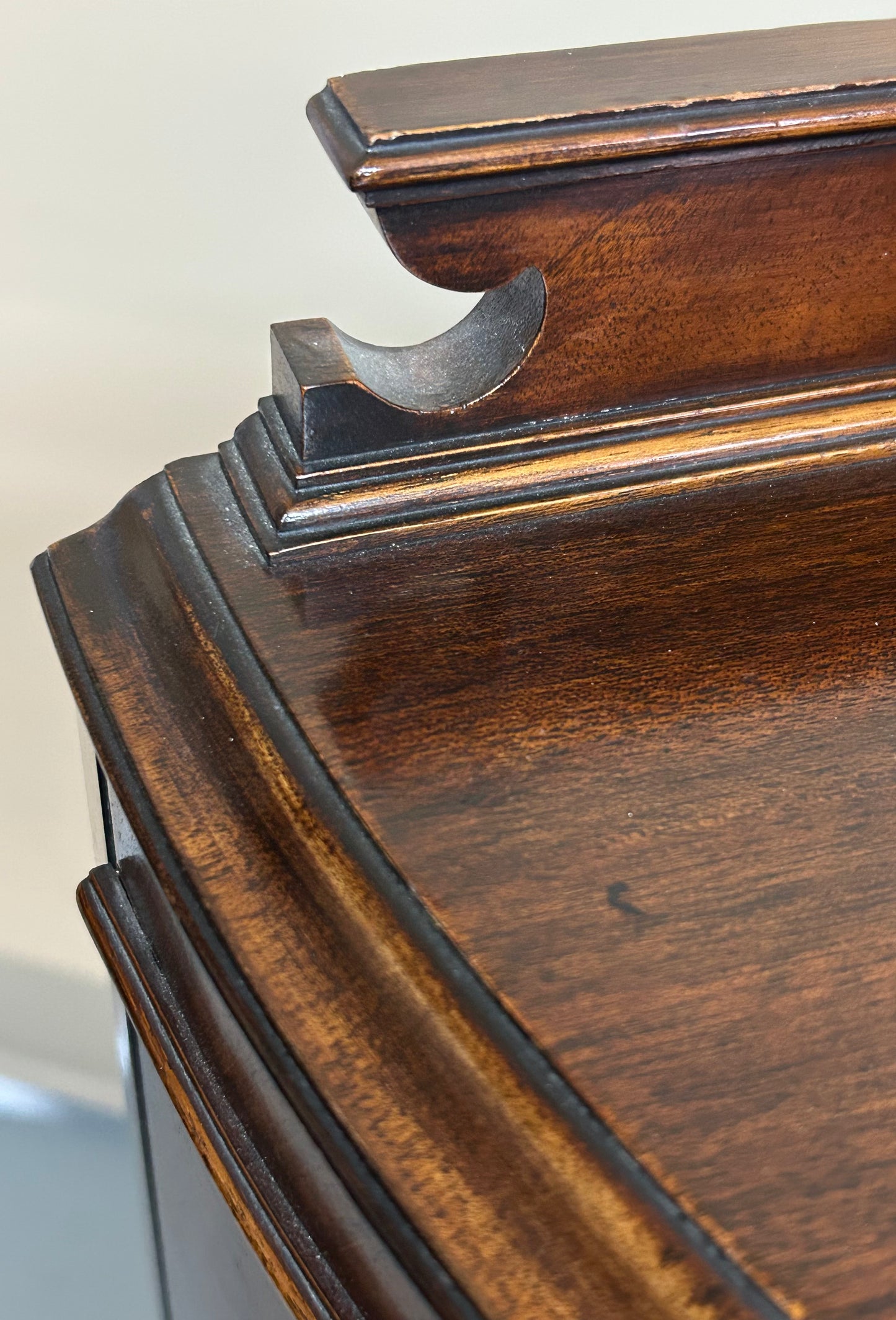 Mahogany Demi Lune side cabinet
