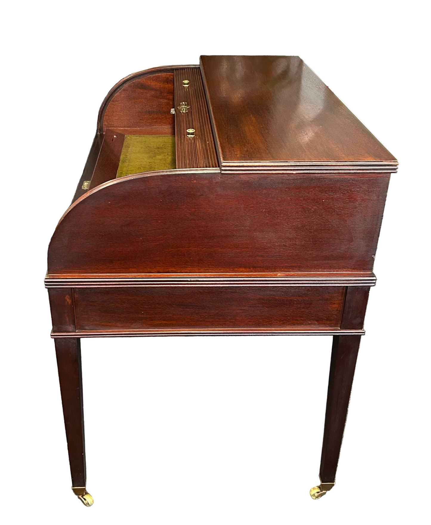 Reproduction Georgian Style Mahogany Tambour Writing Desk