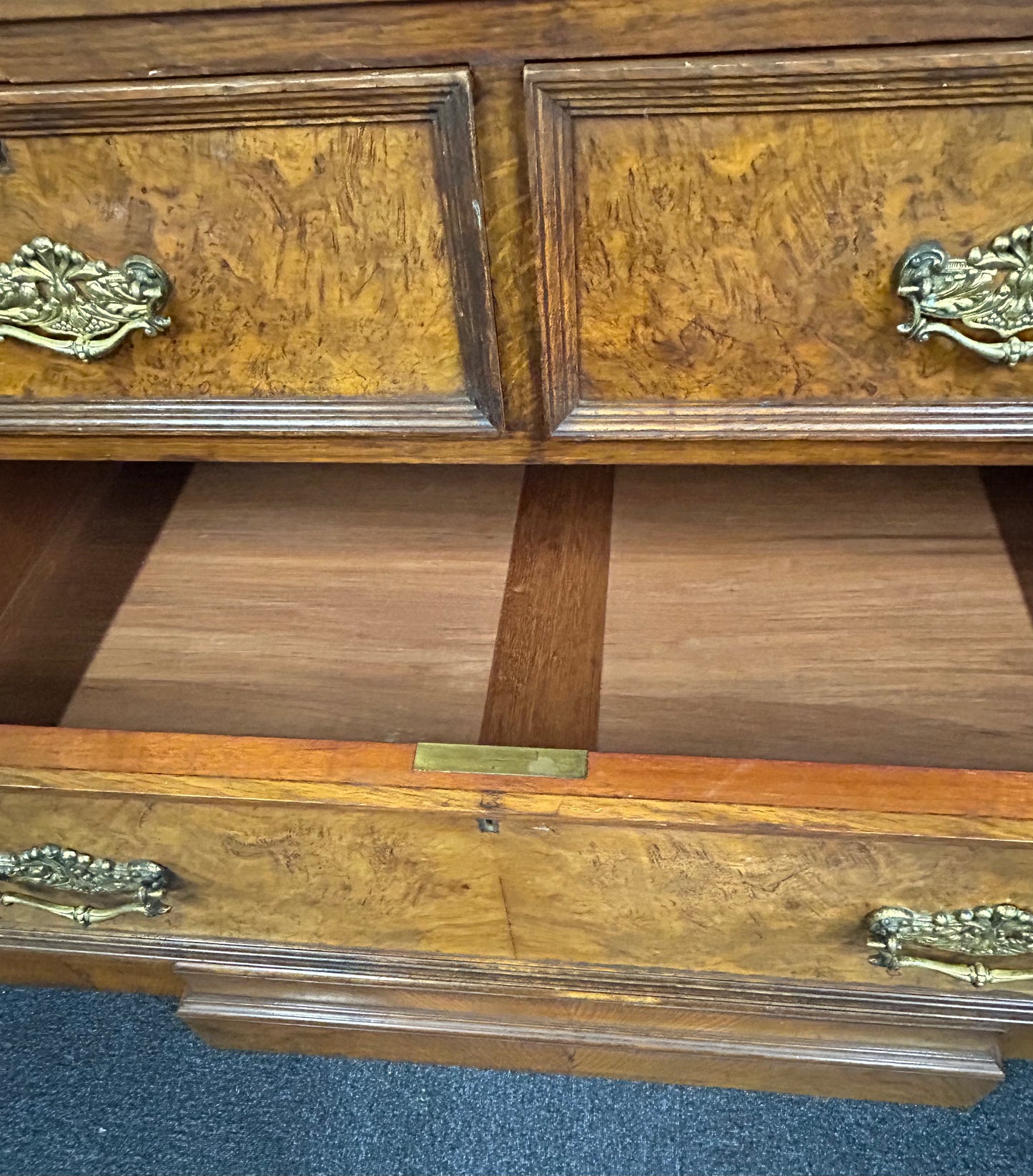 Large Victorian pollard oak wardrobe
