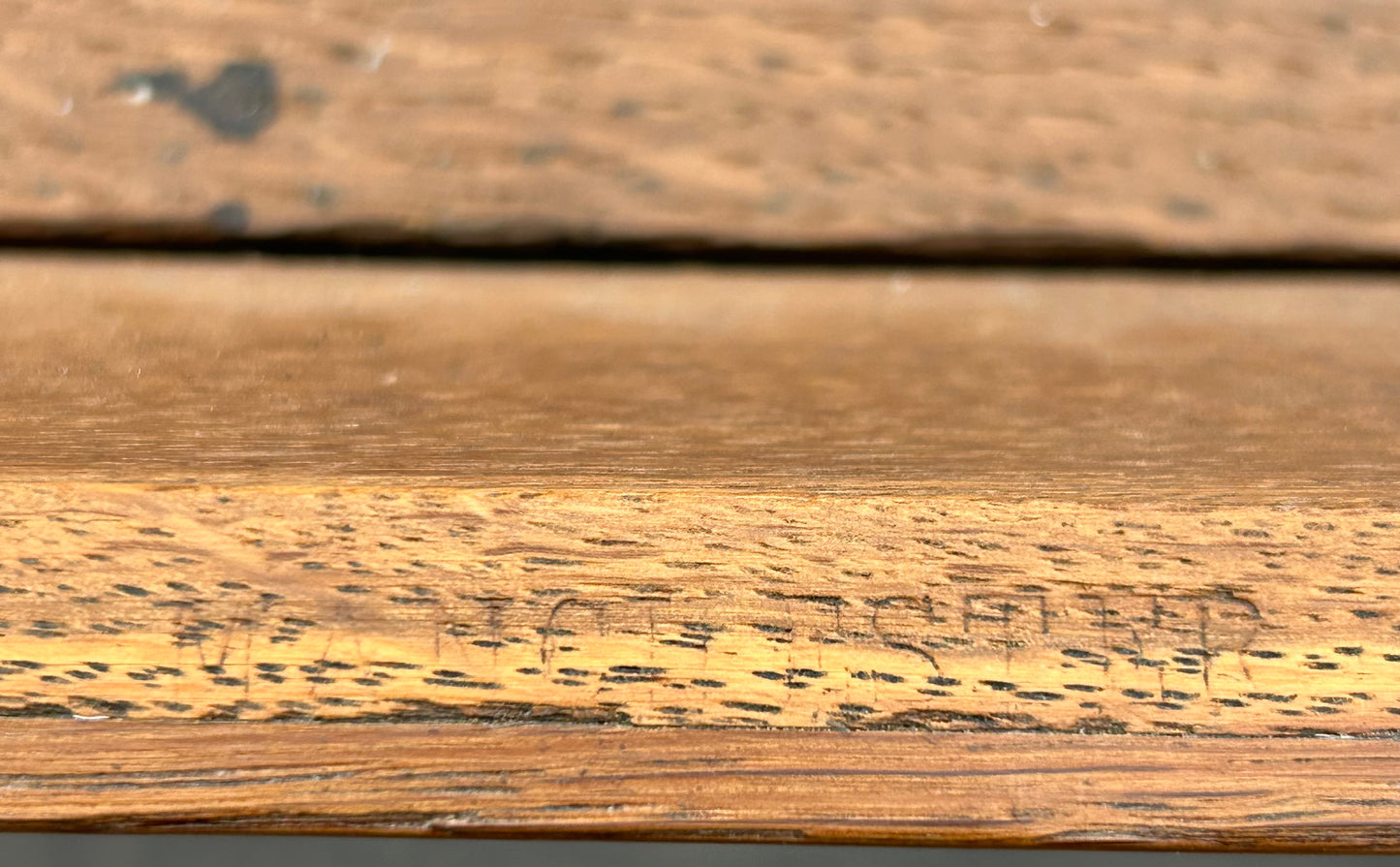 19th Century Oak Writing Desk By Lamb Of Manchester
