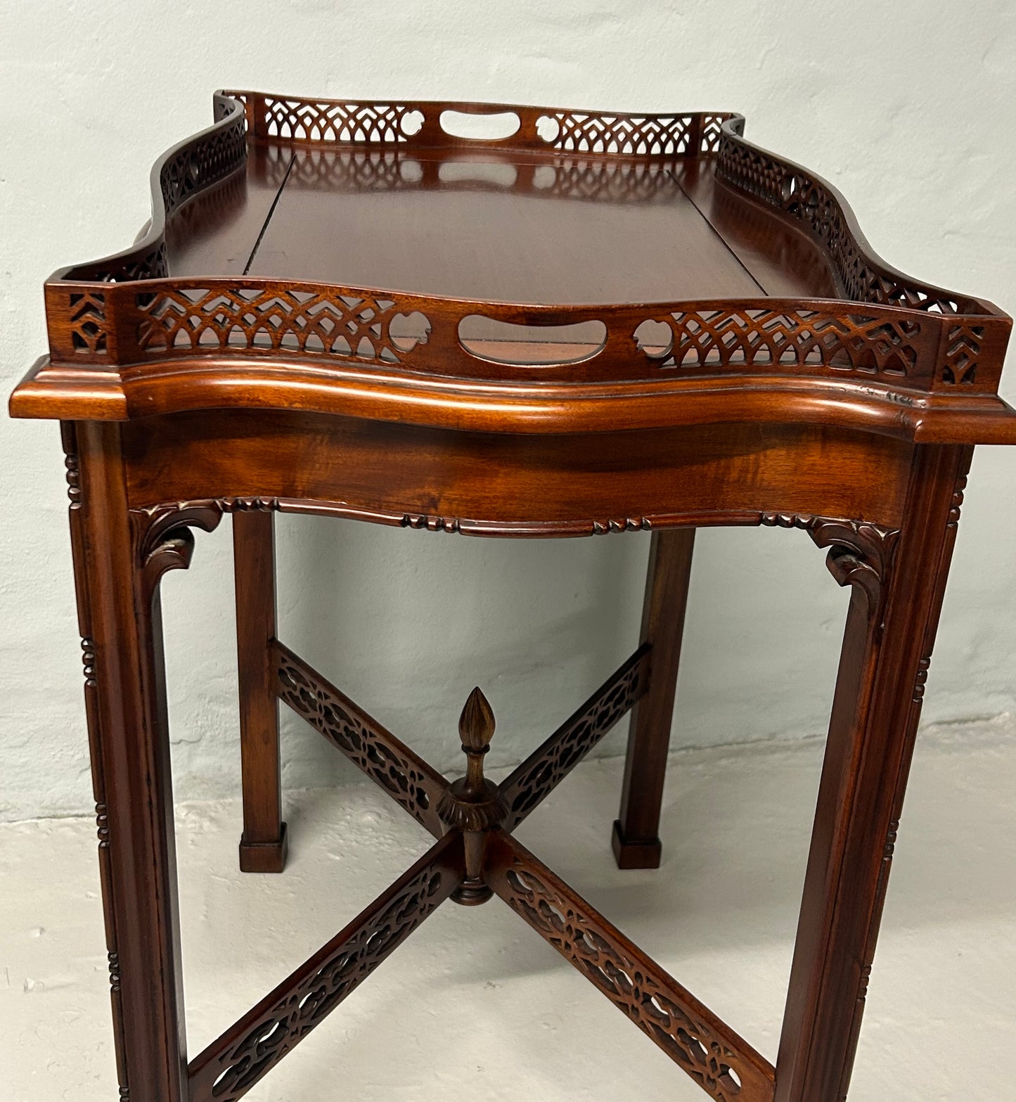 Mahogany reproduction silver table