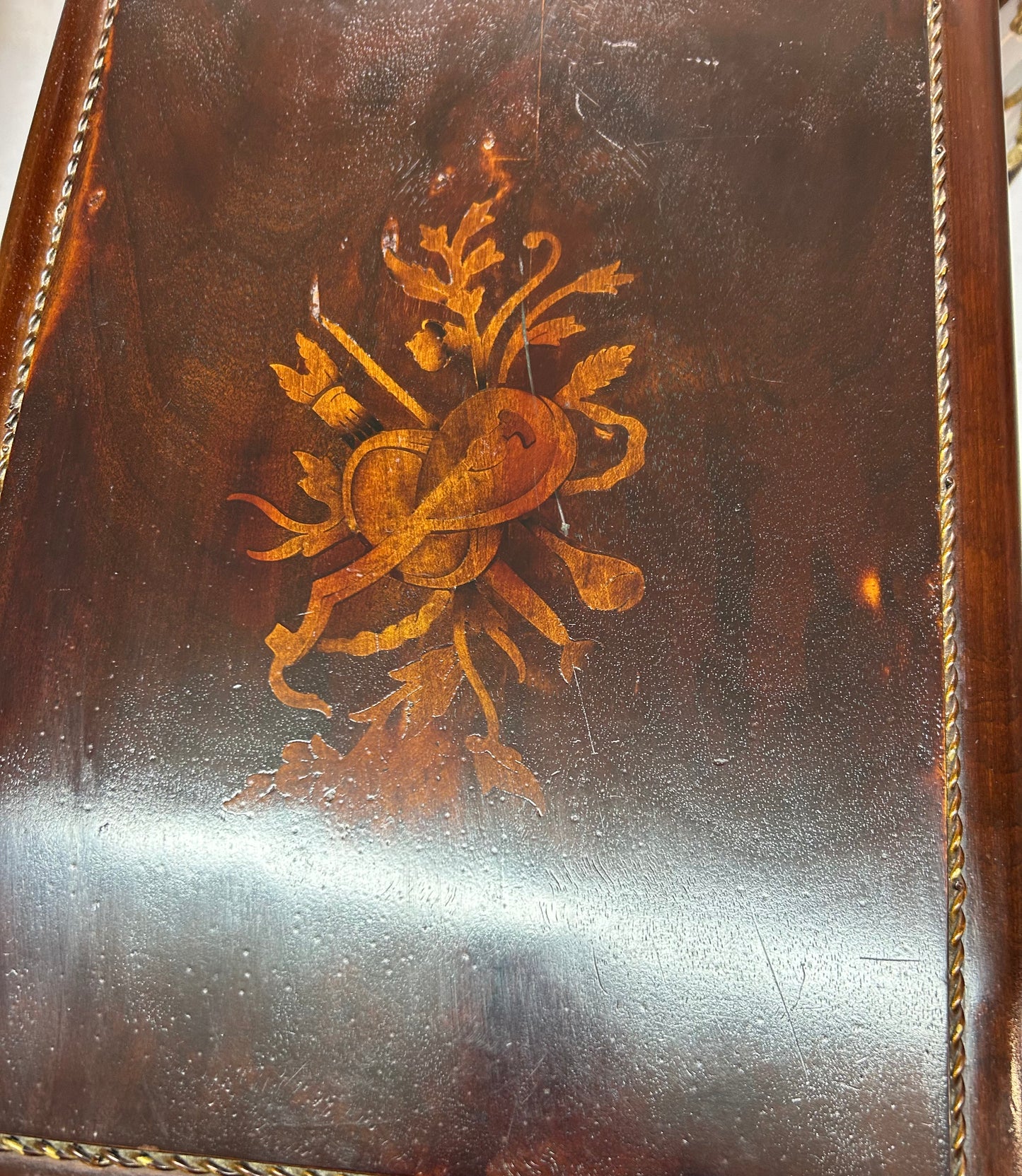 Pair of Louis XV style marquetry bedside cabinets