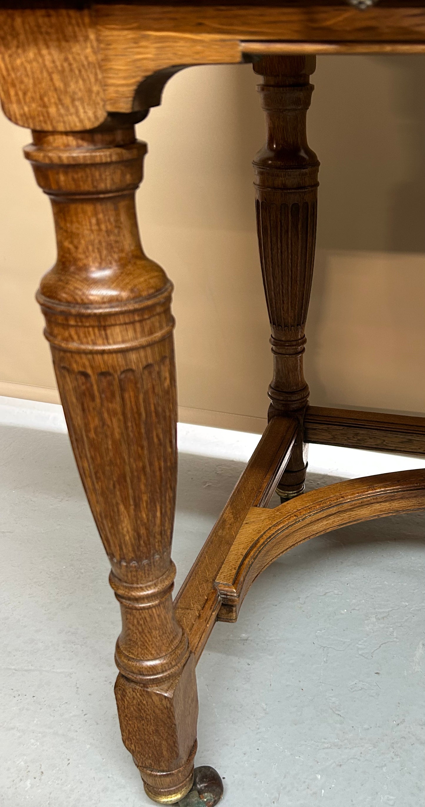 19th Century Oak Writing Desk By Lamb Of Manchester