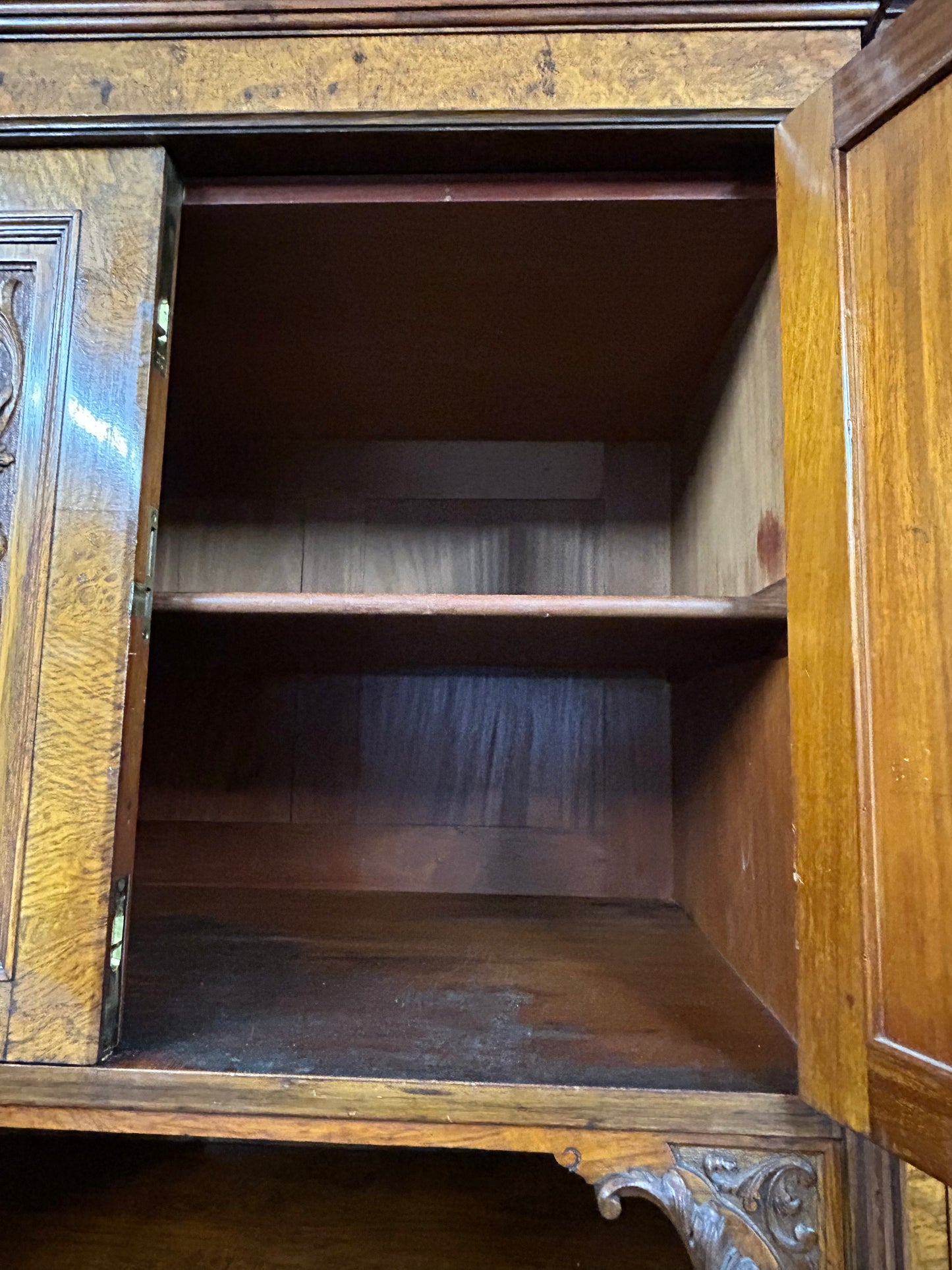 Large Victorian pollard oak wardrobe