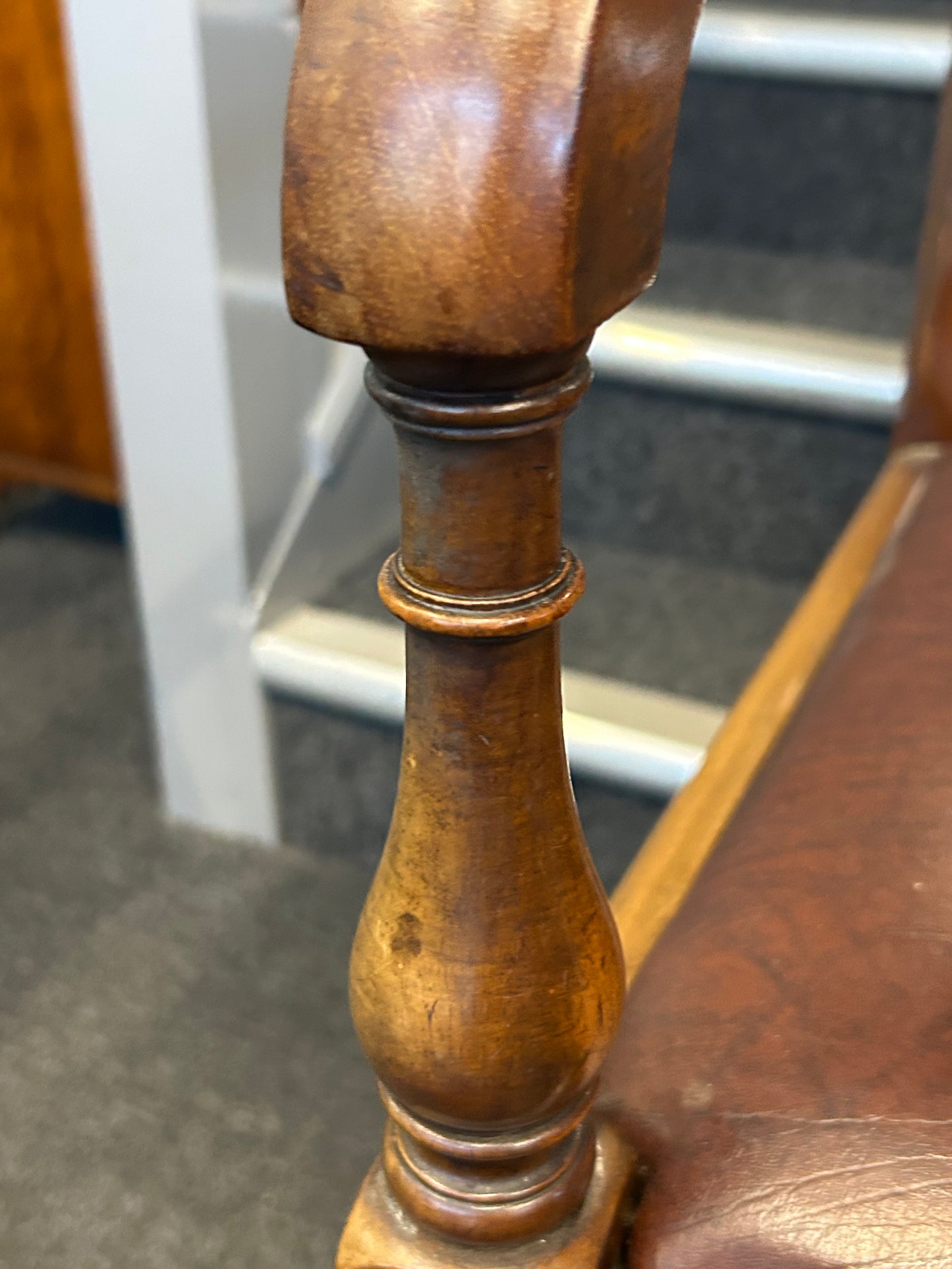 Mahogany Sheraton revival elbow chair