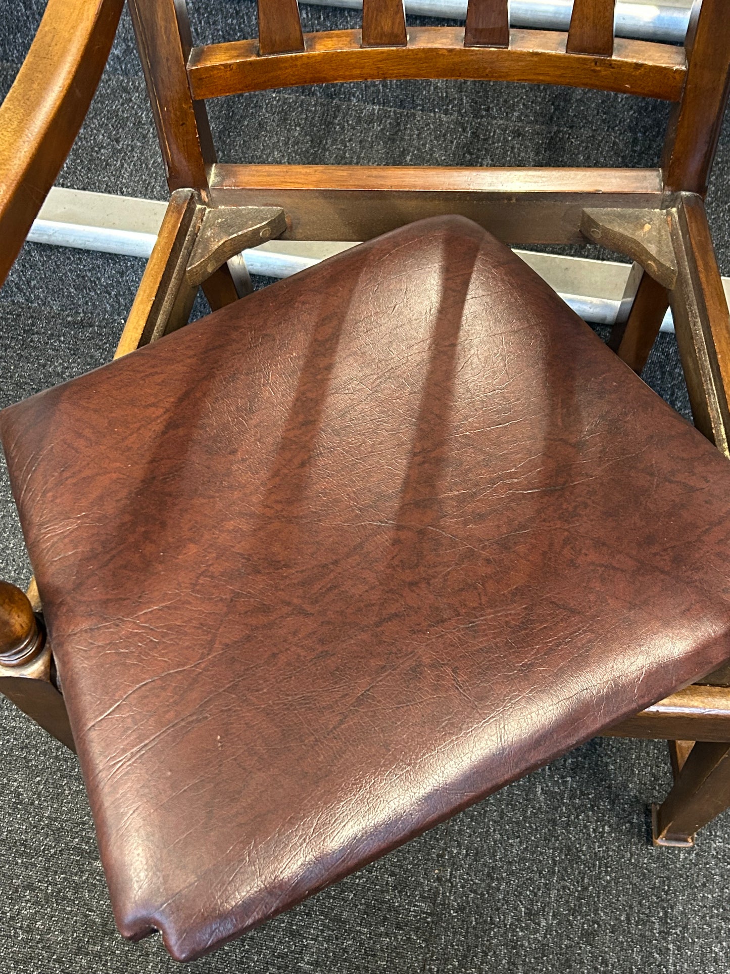 Mahogany Sheraton revival elbow chair