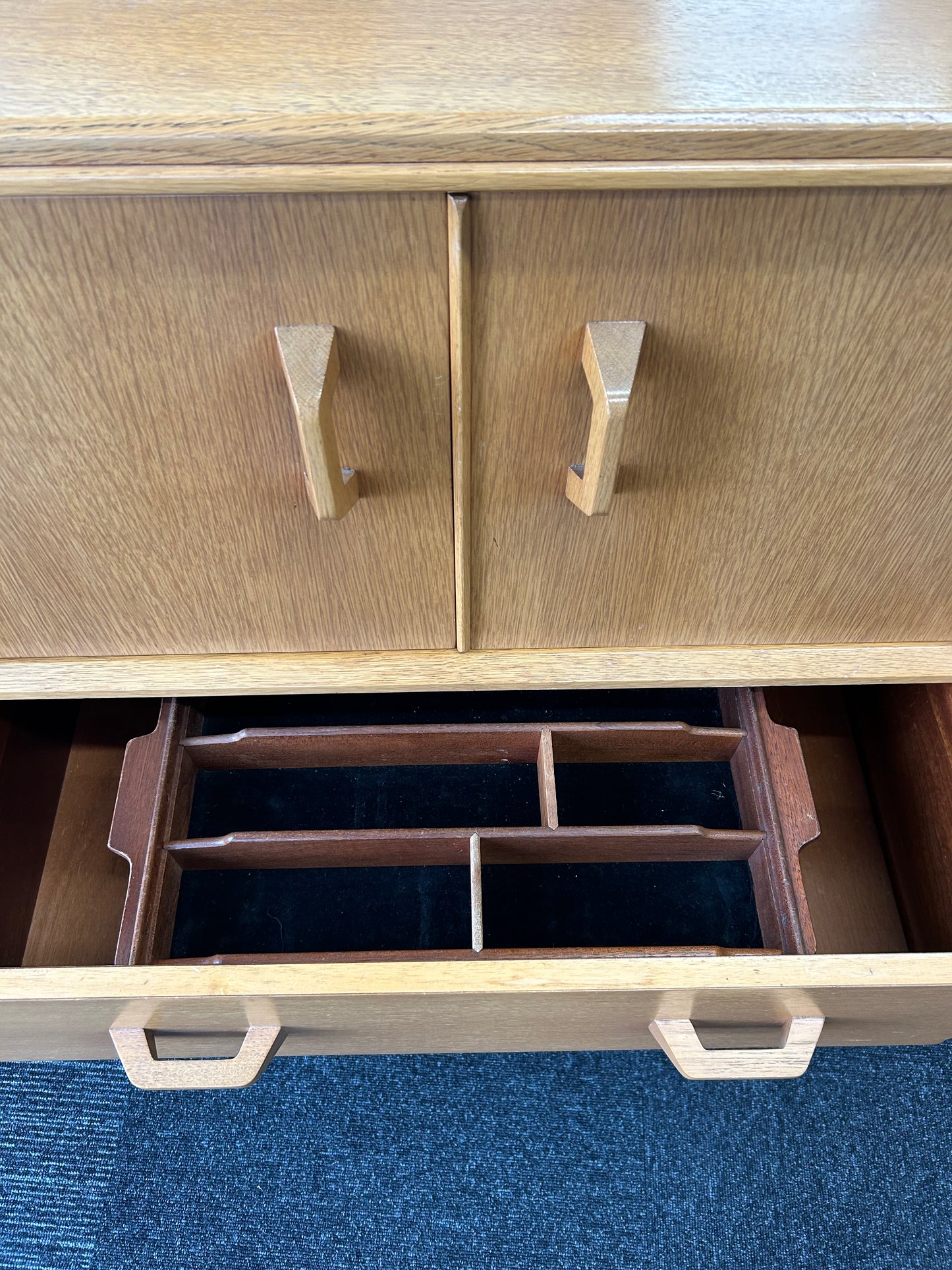 G plan mid century oak sideboard