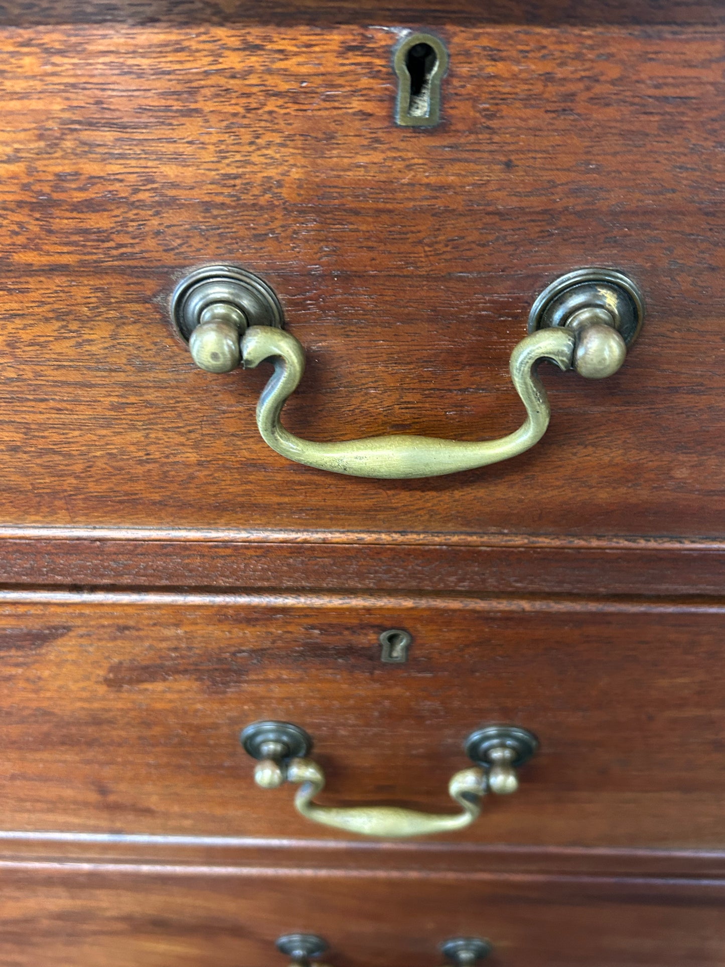 19th century solid walnut chest of drawers