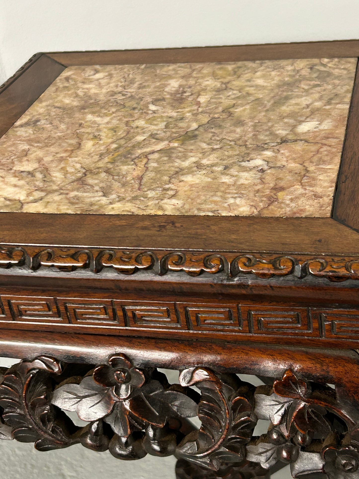Chinese marble top side table