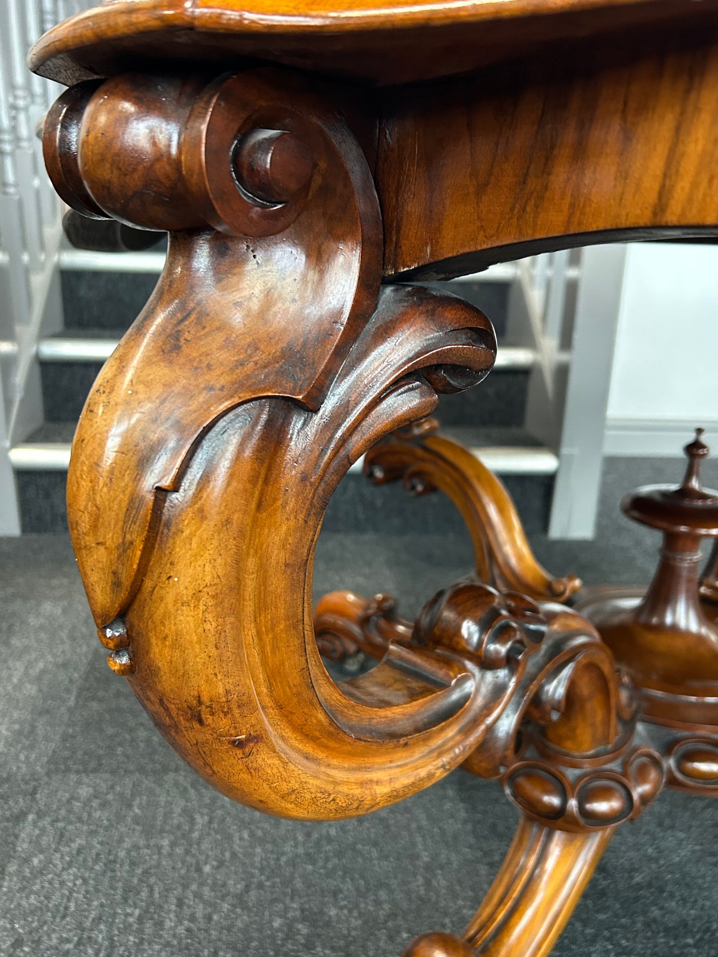 Victoria Burr walnut centre table