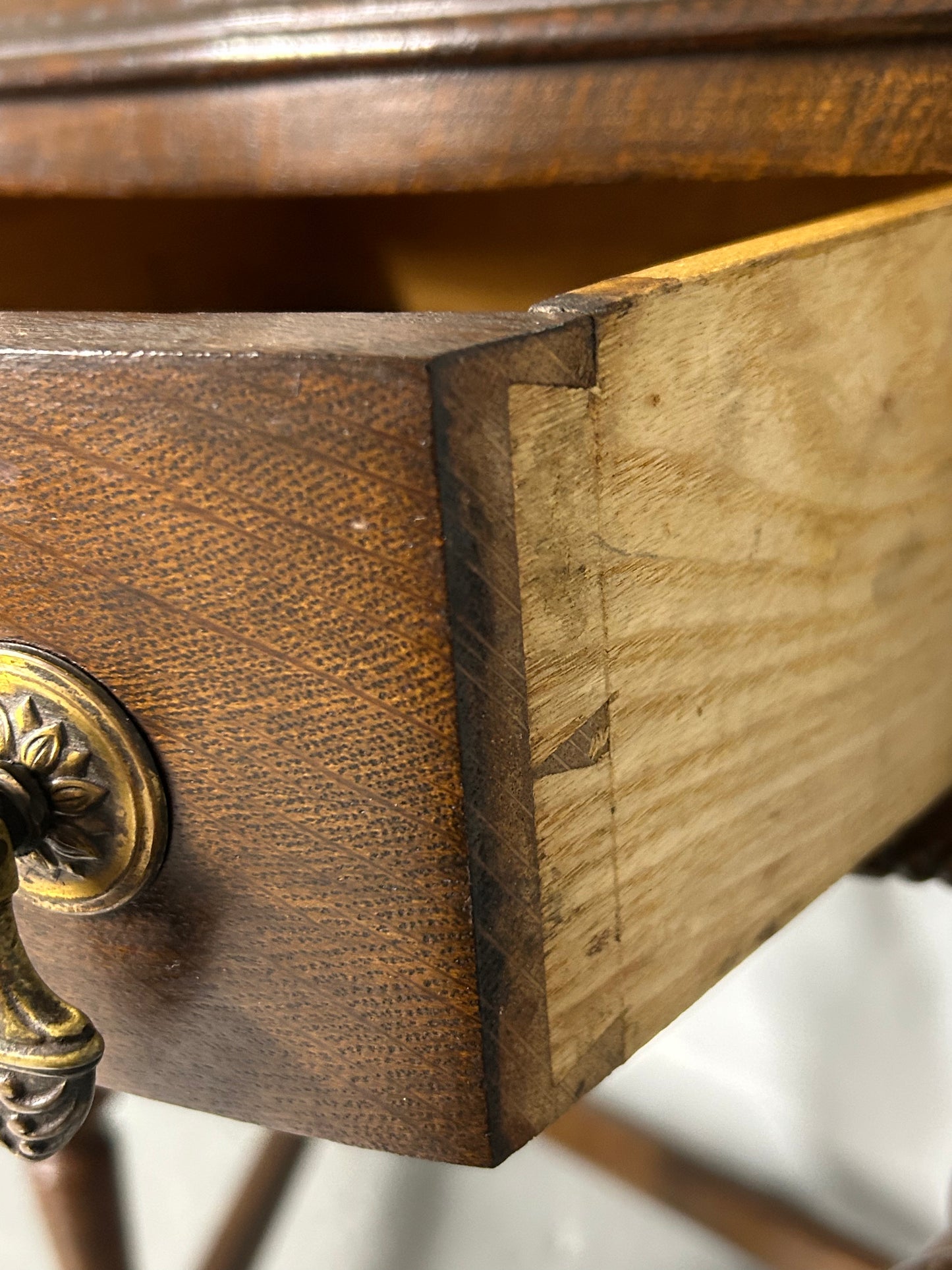 Oak 1920s Demi Lune side table