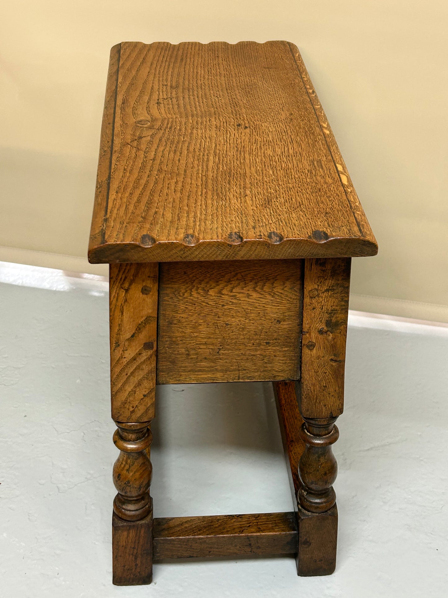 Jacobean style oak box stool