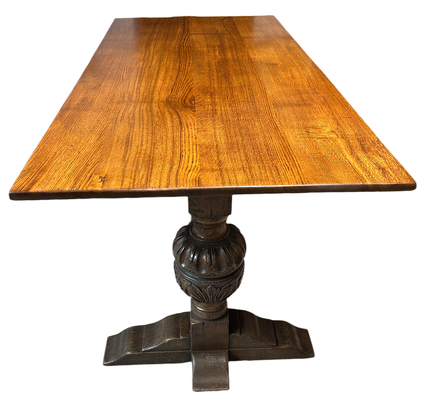 Oak refectory dining table