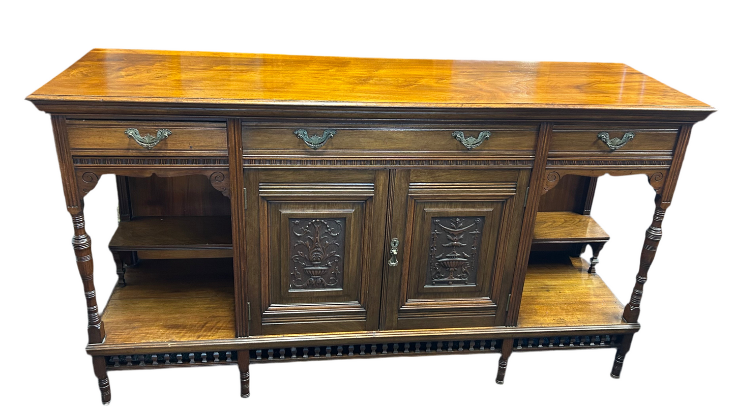 Walnut Edwardian sideboard