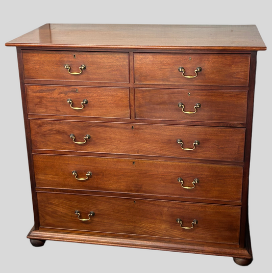 19th century solid walnut chest of drawers