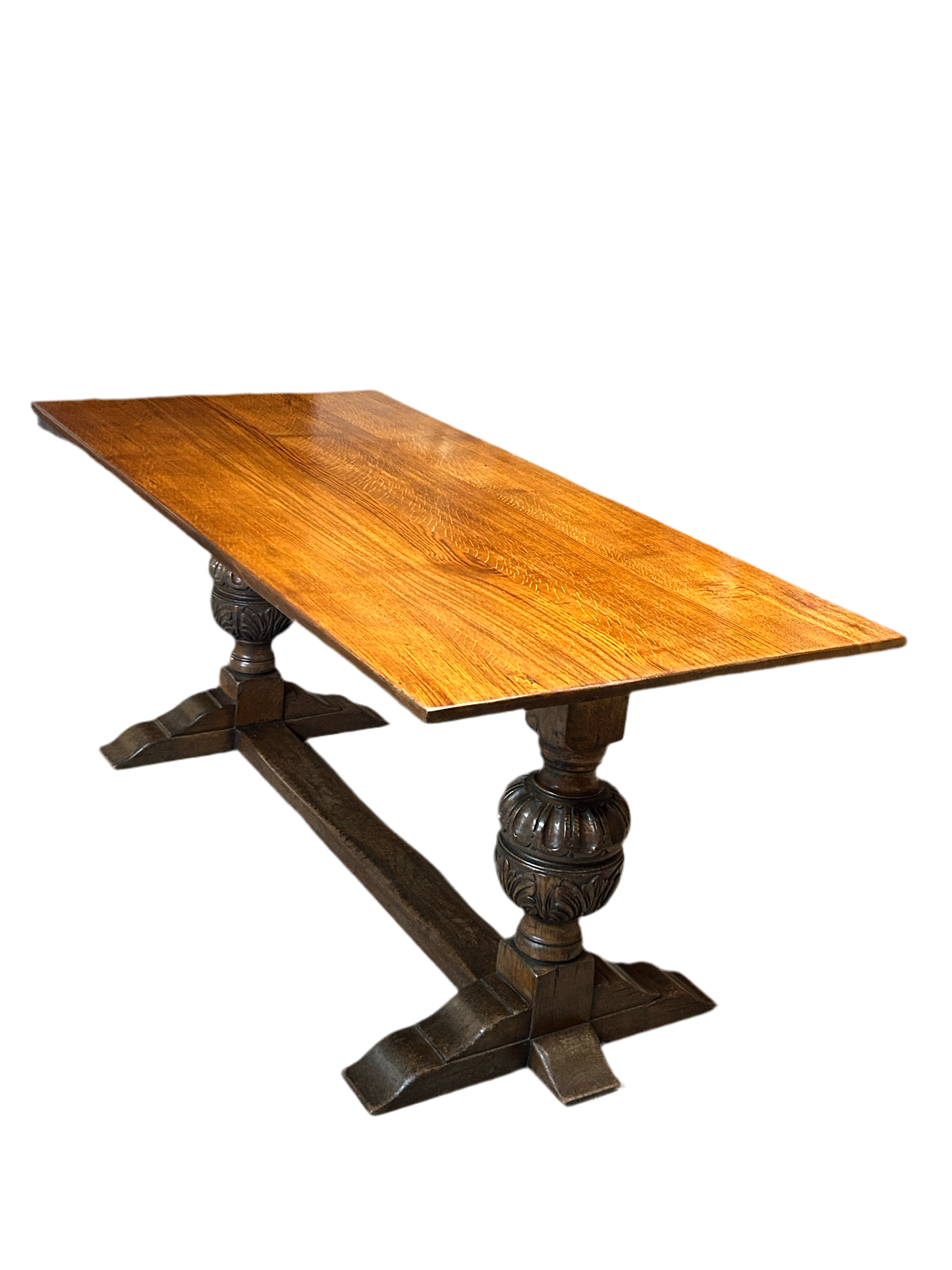 Oak refectory dining table