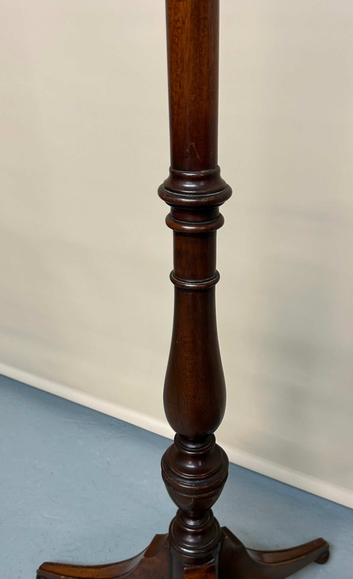 Mahogany Regency Revival floor lamp
