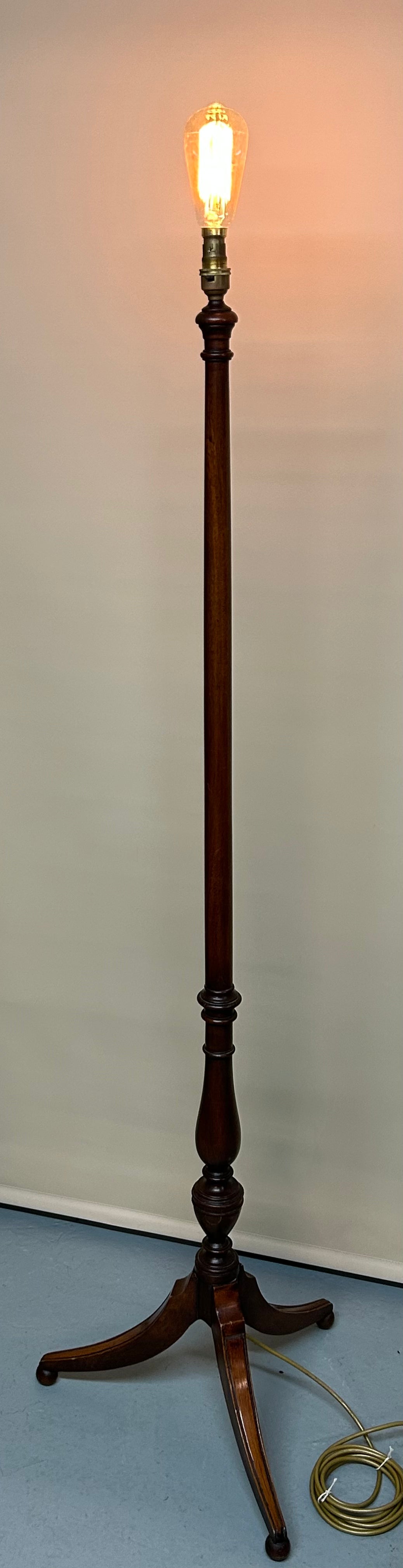 Mahogany Regency Revival floor lamp