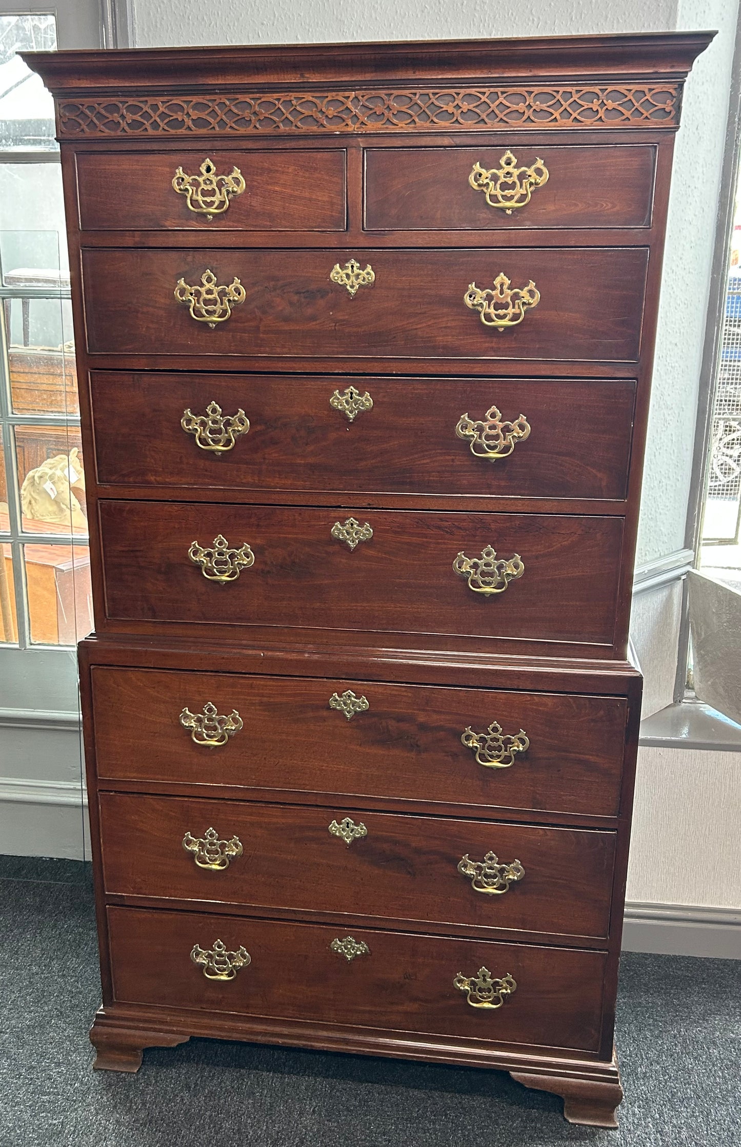 Georgian Mahogany chest on chest