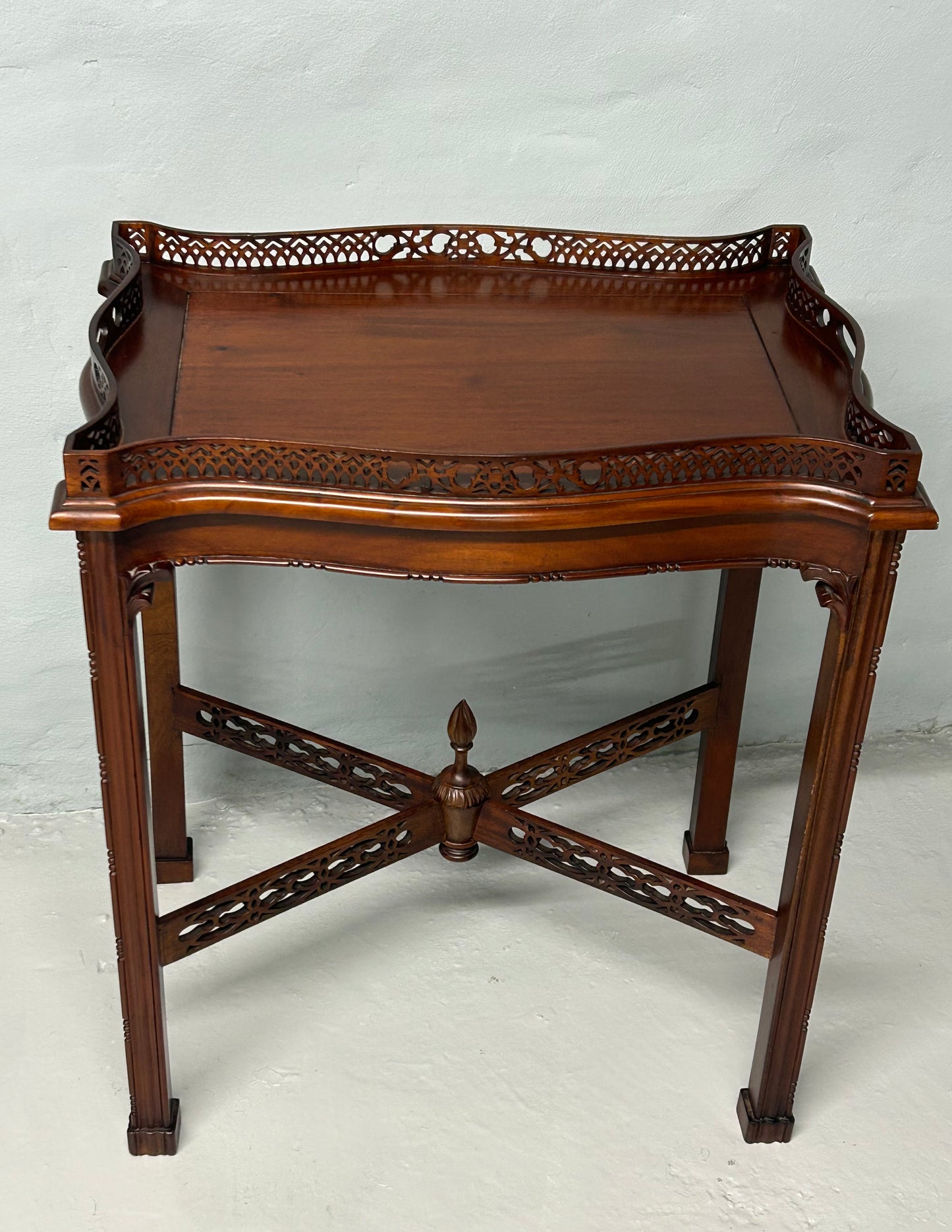 Mahogany reproduction silver table