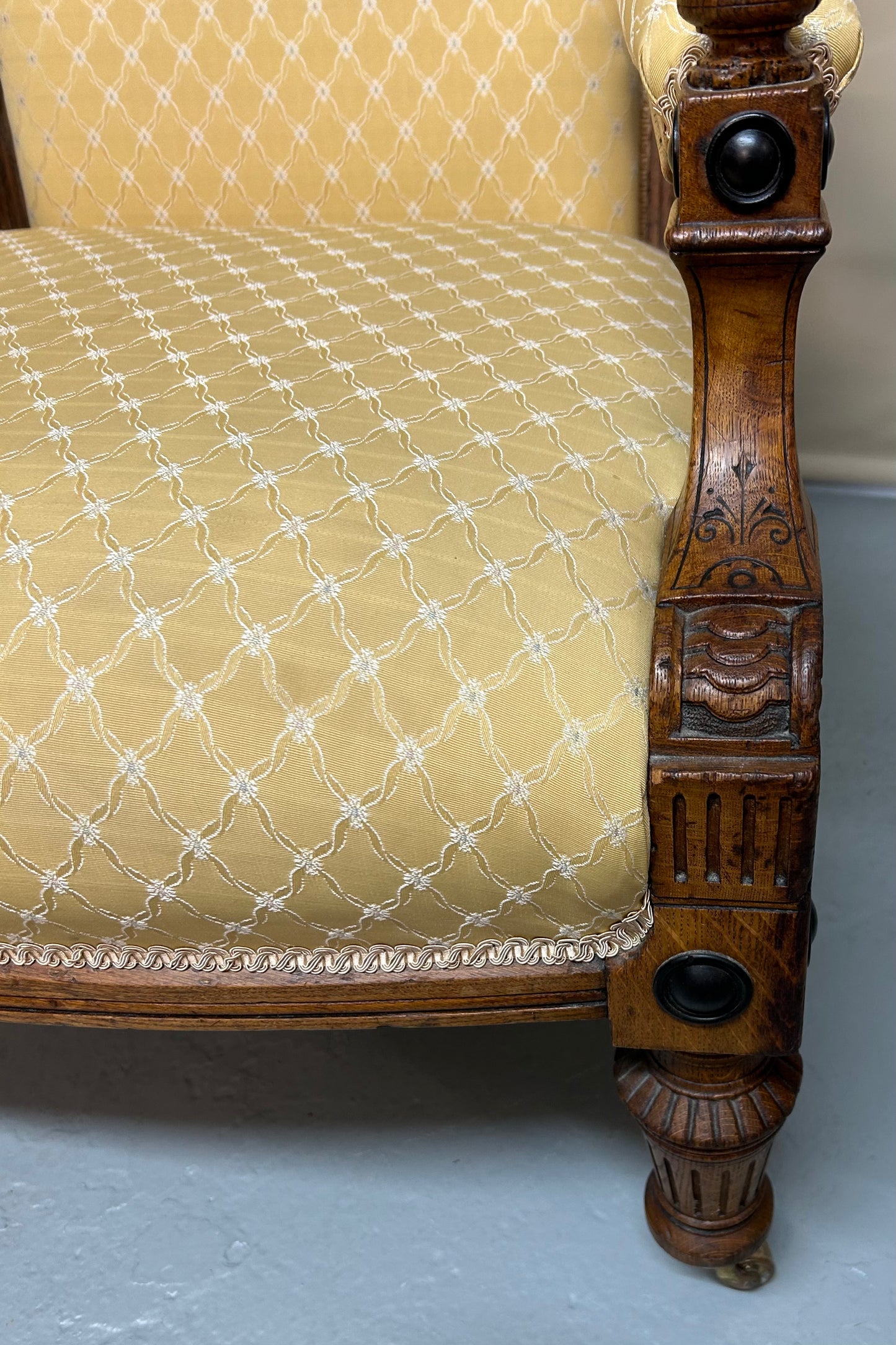 Victorian Ladies and Gentlemen’s Pollard oak chairs