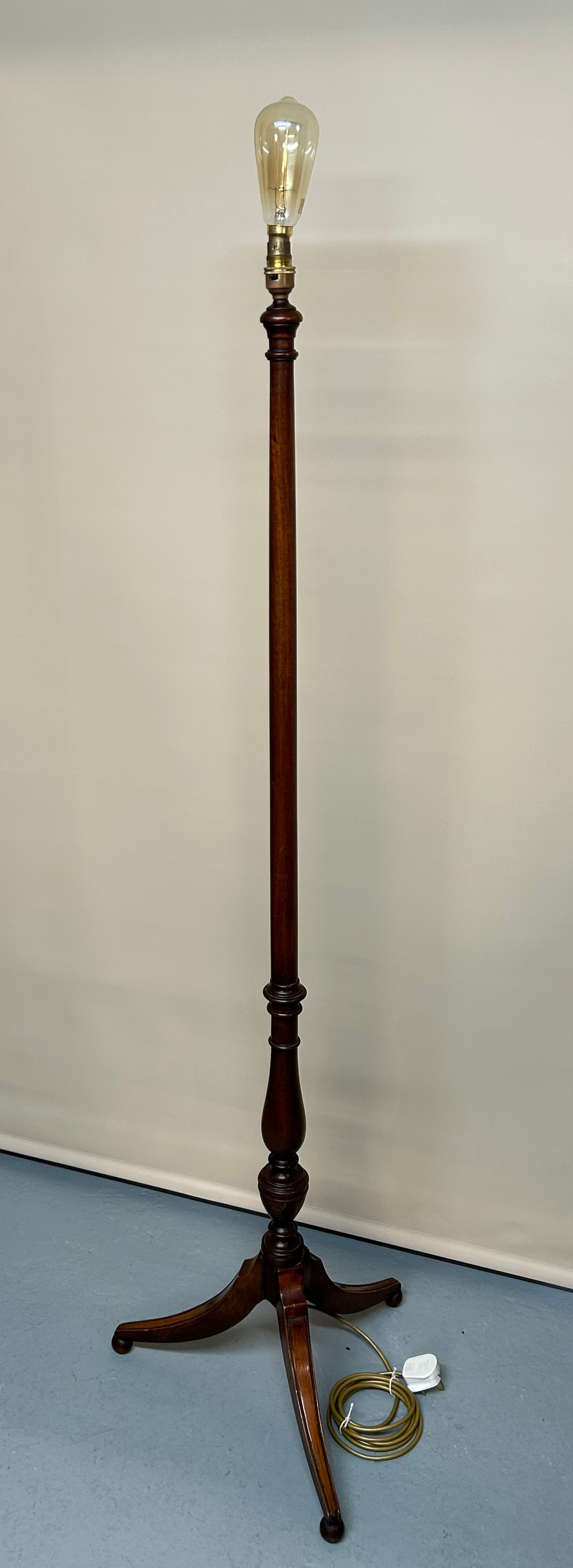 Mahogany Regency Revival floor lamp
