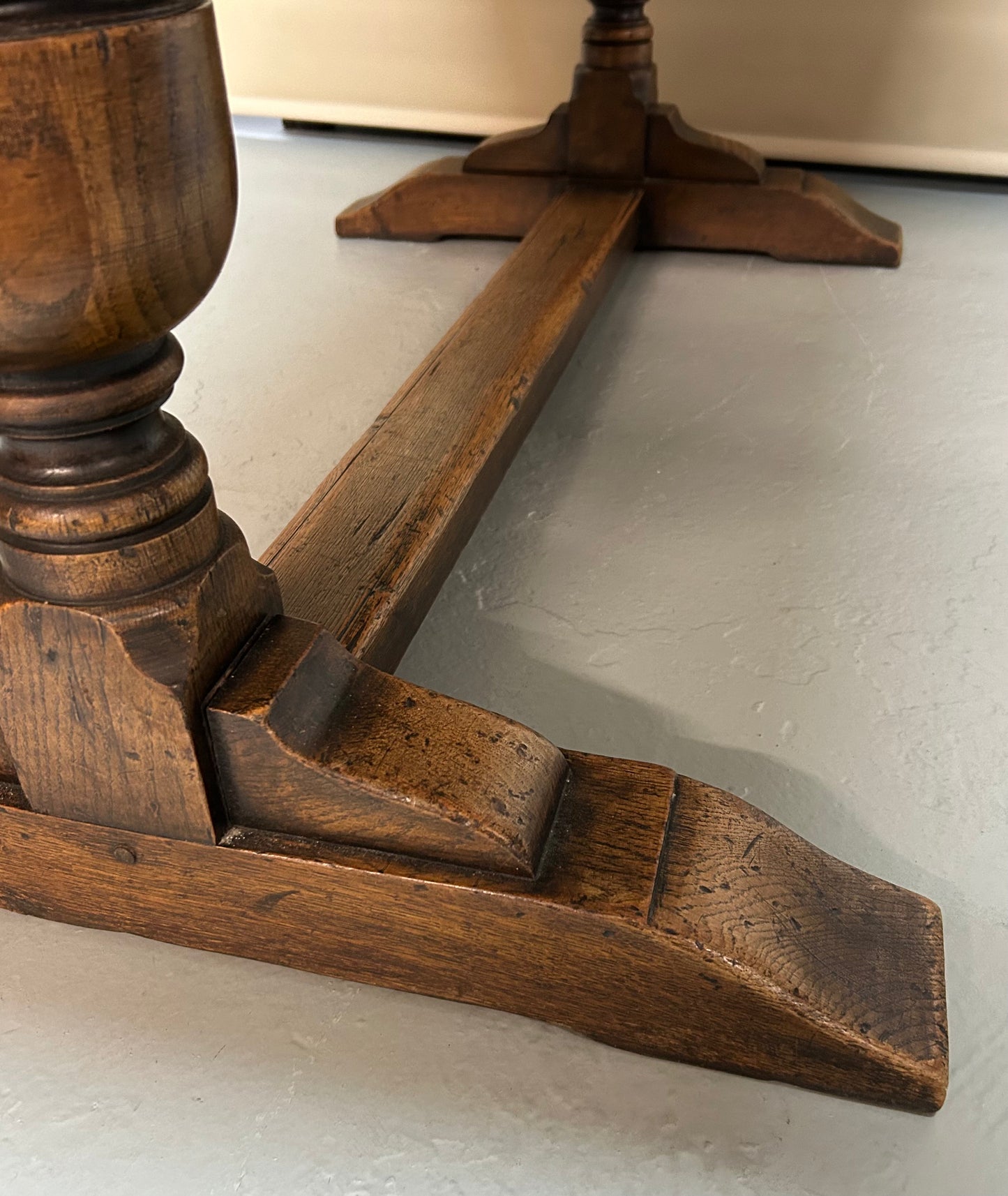 Oak refectory dining table