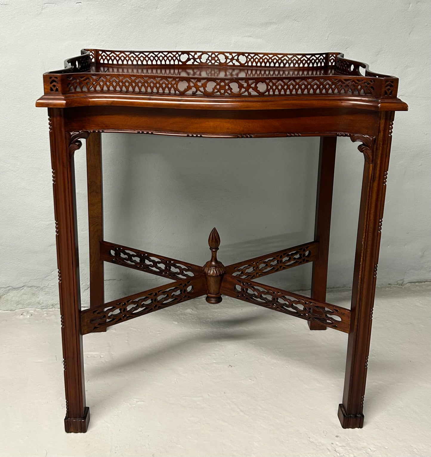 Mahogany reproduction silver table