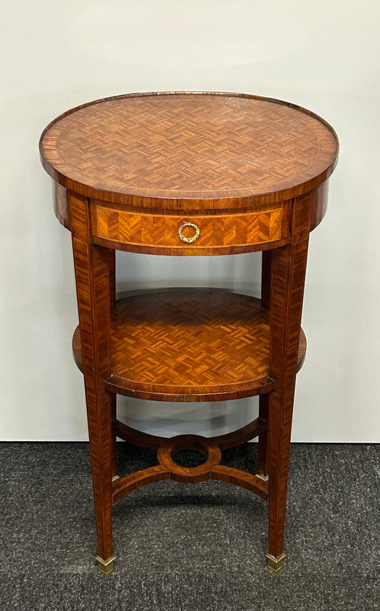 Loui XV style Kingswood parquetry side table