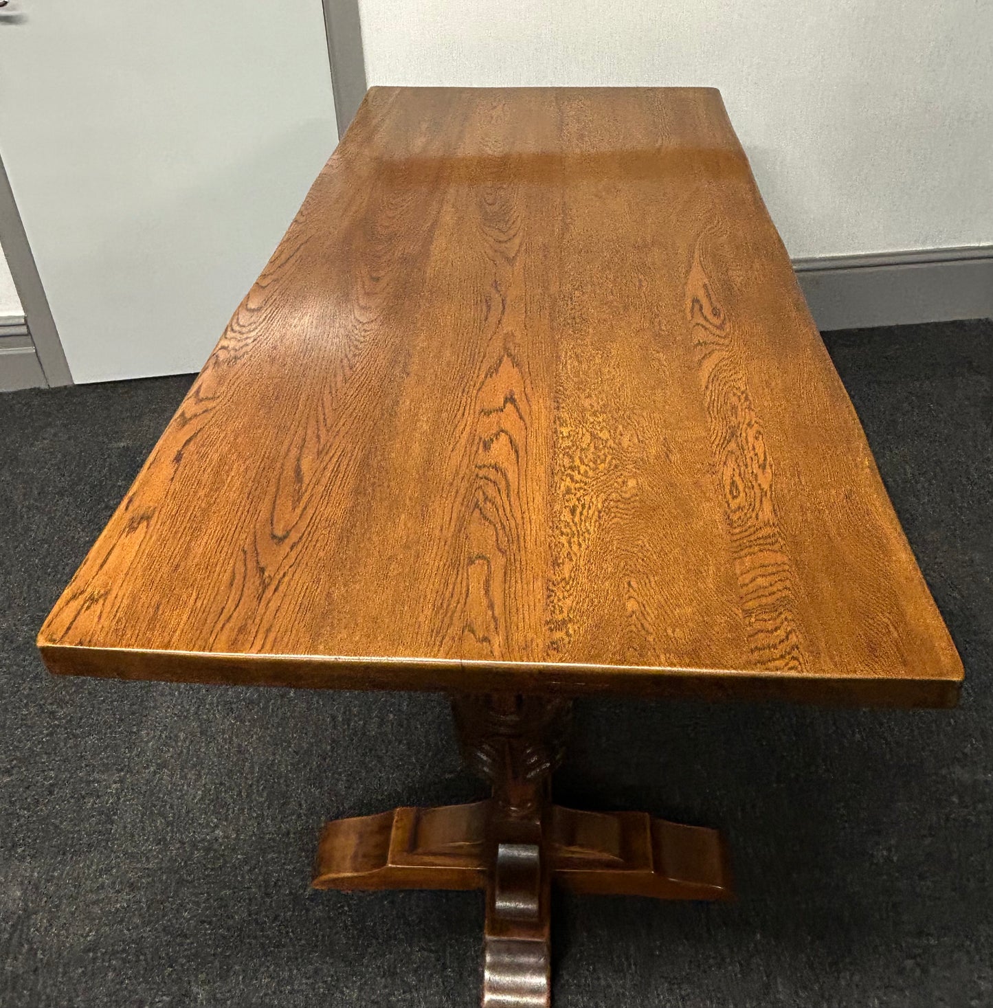 Oak refectory dining table