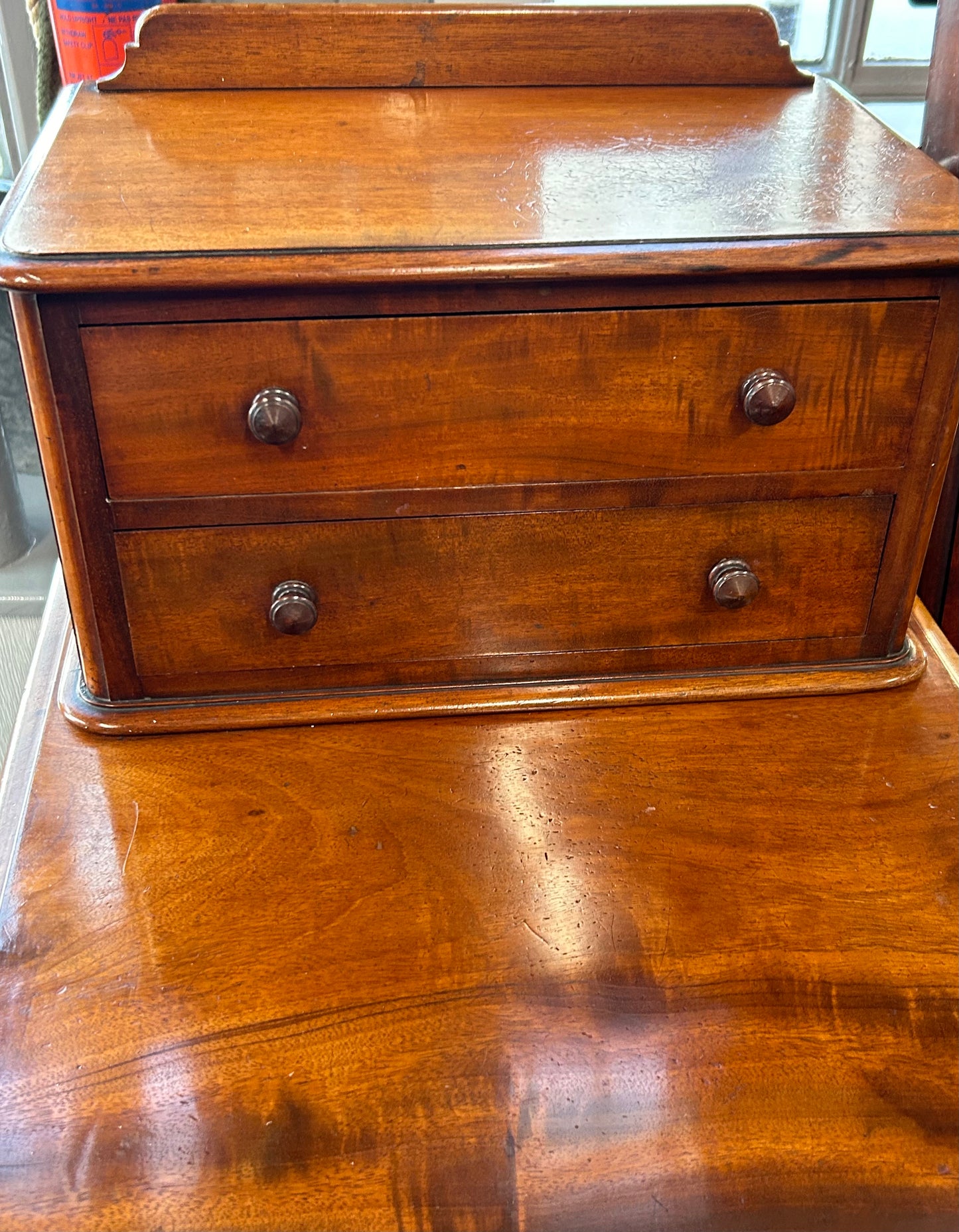 Victorian cheval mirror dressing table