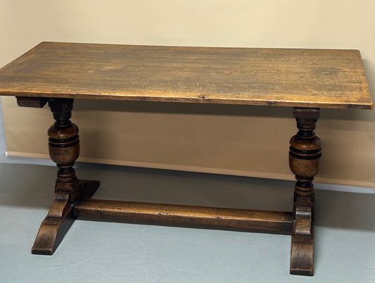 Oak refectory dining table