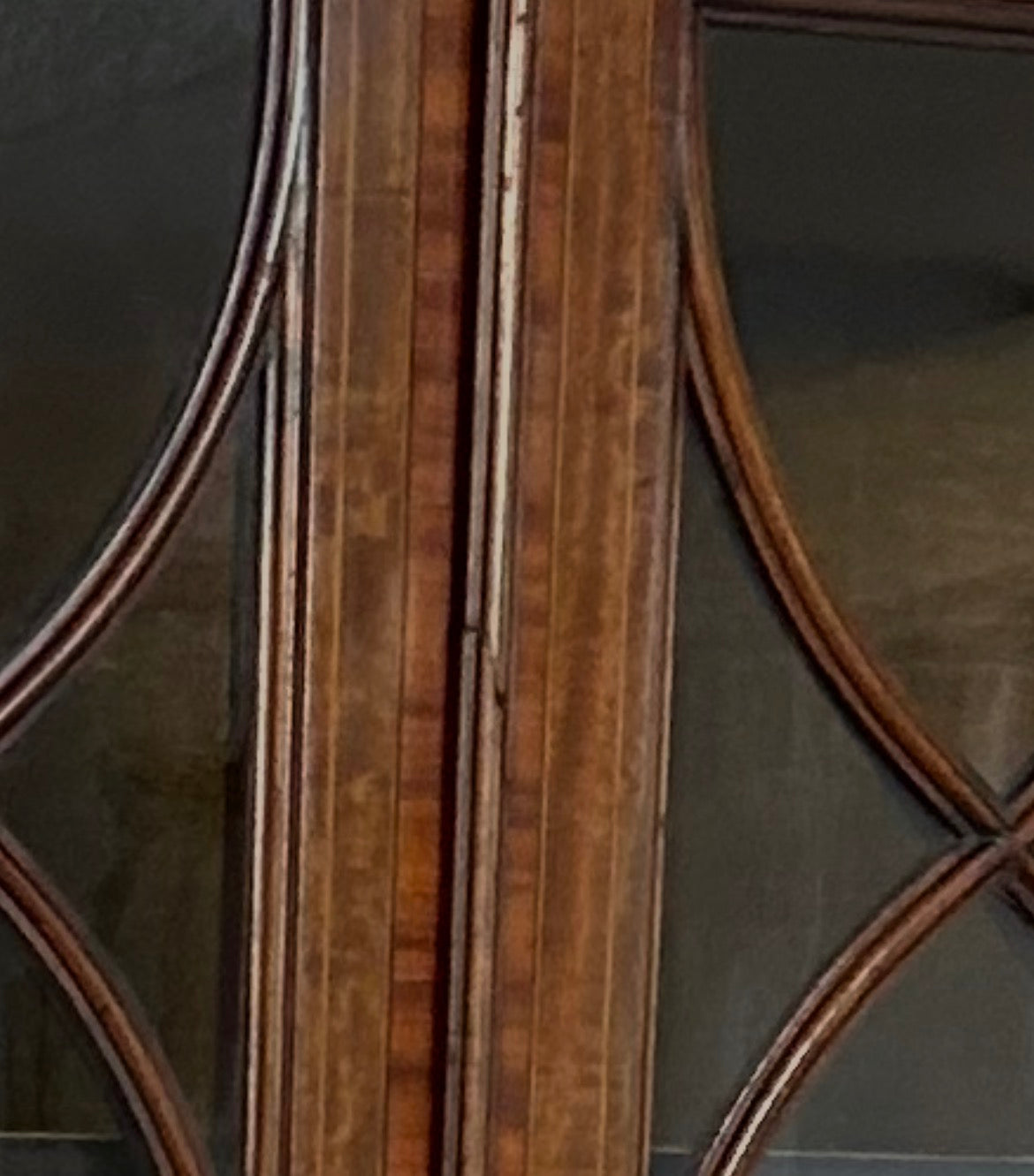 Edwardian inlaid display cabinet