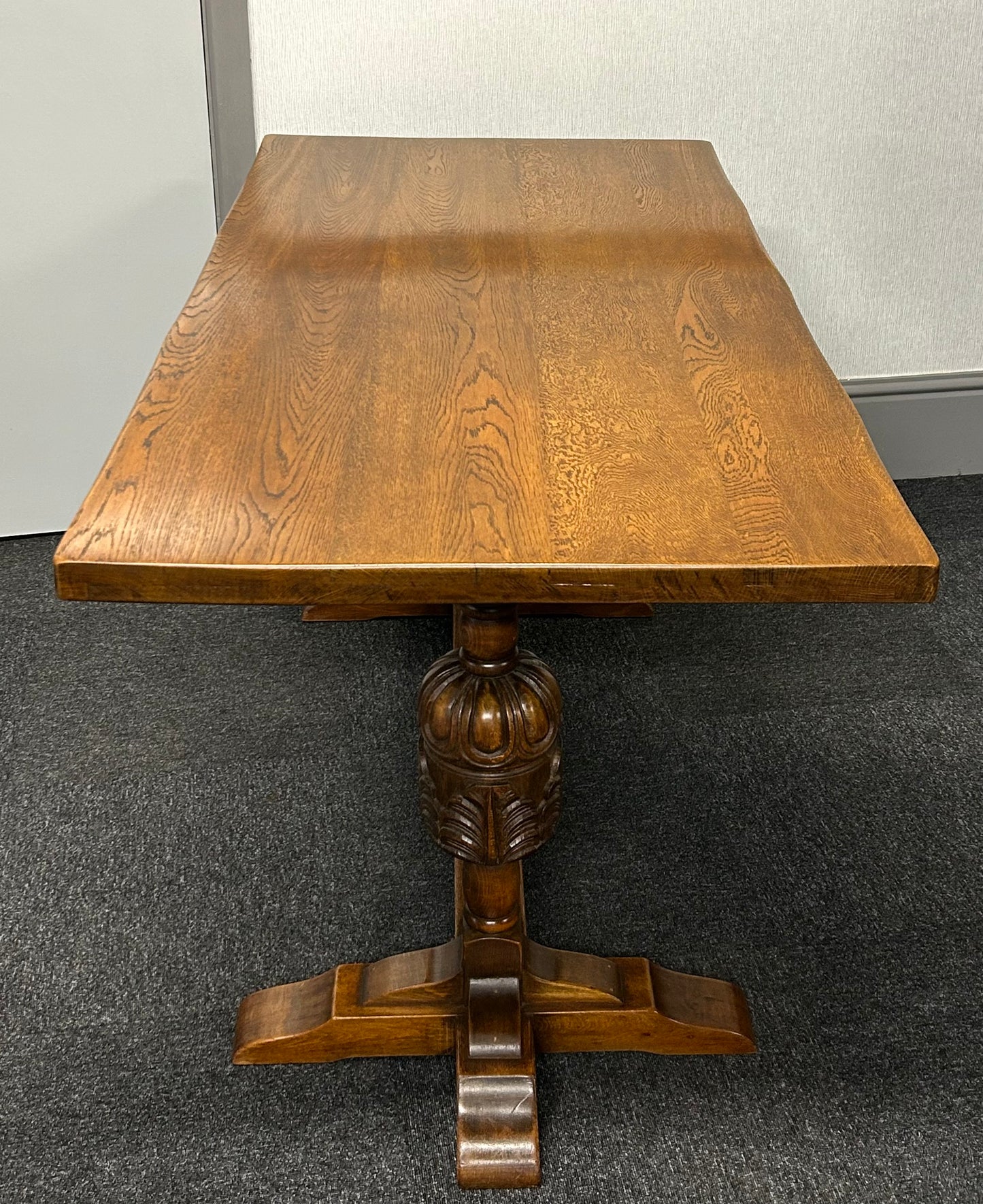 Oak refectory dining table