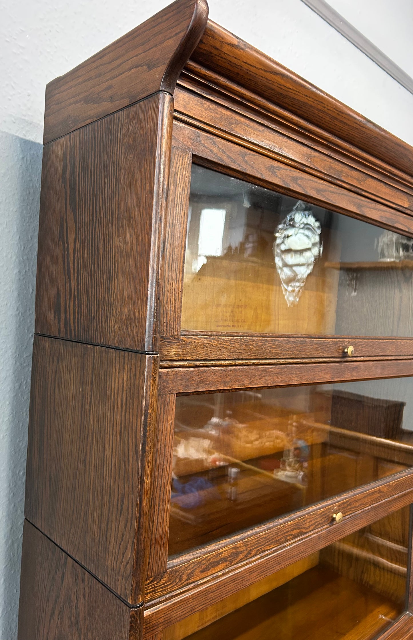 Oak 5 Tier Barristers Bookcase by “Gunn”