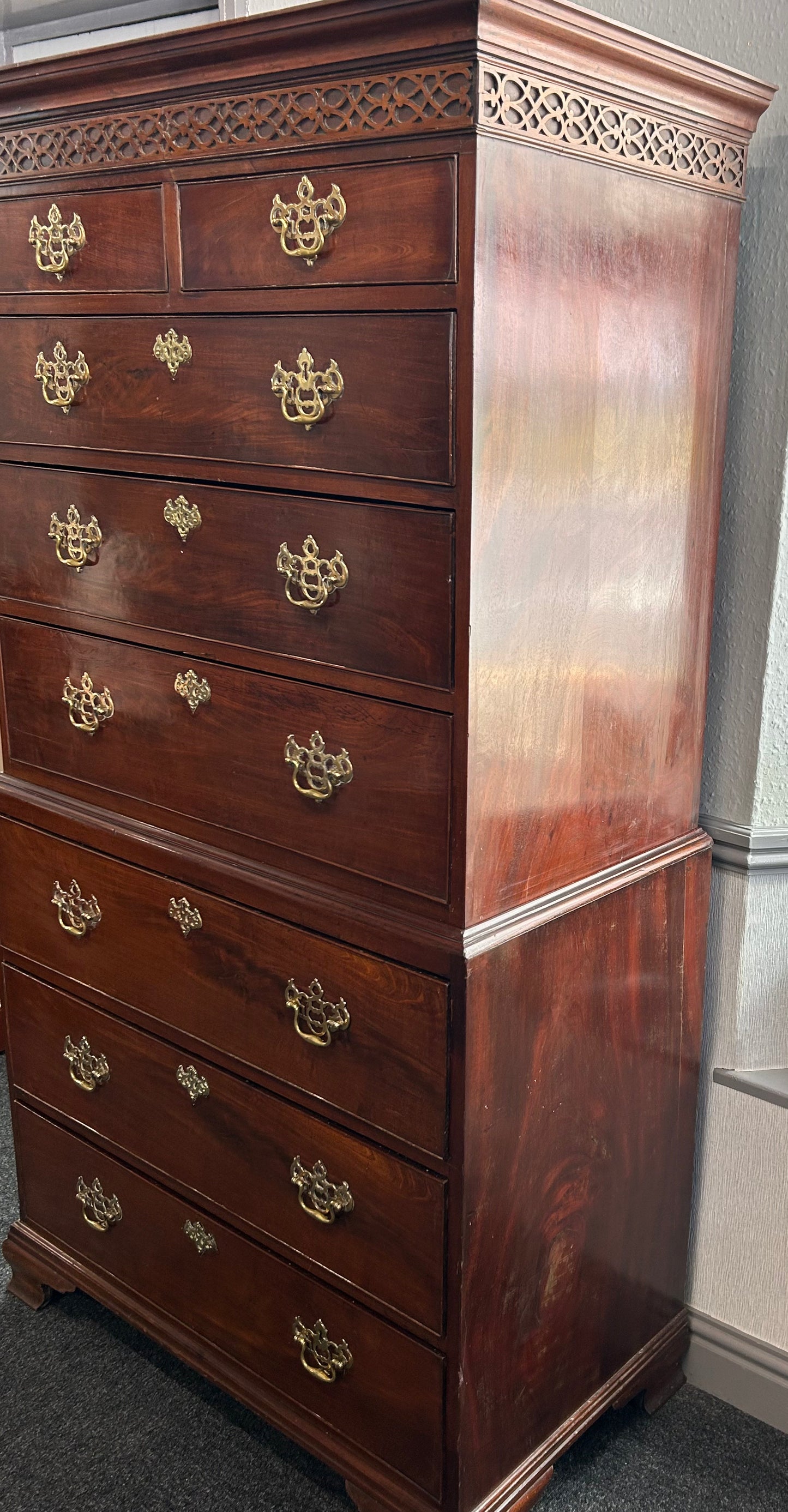Georgian Mahogany chest on chest
