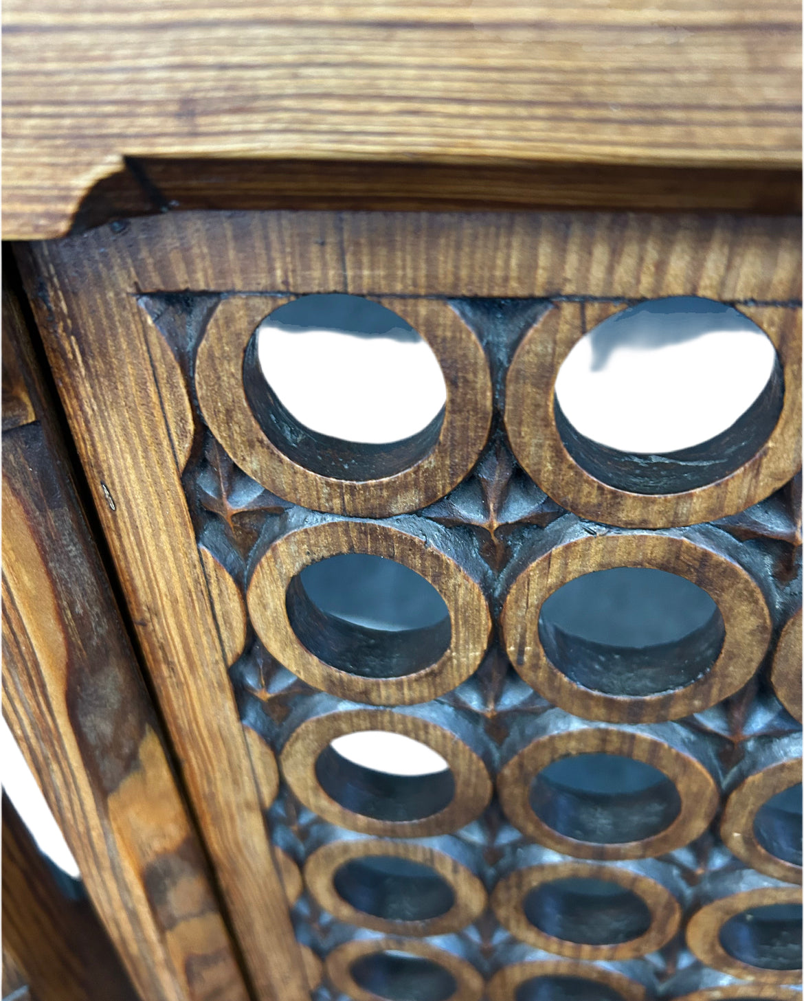 Ecclesiastical pitch pine throne chair