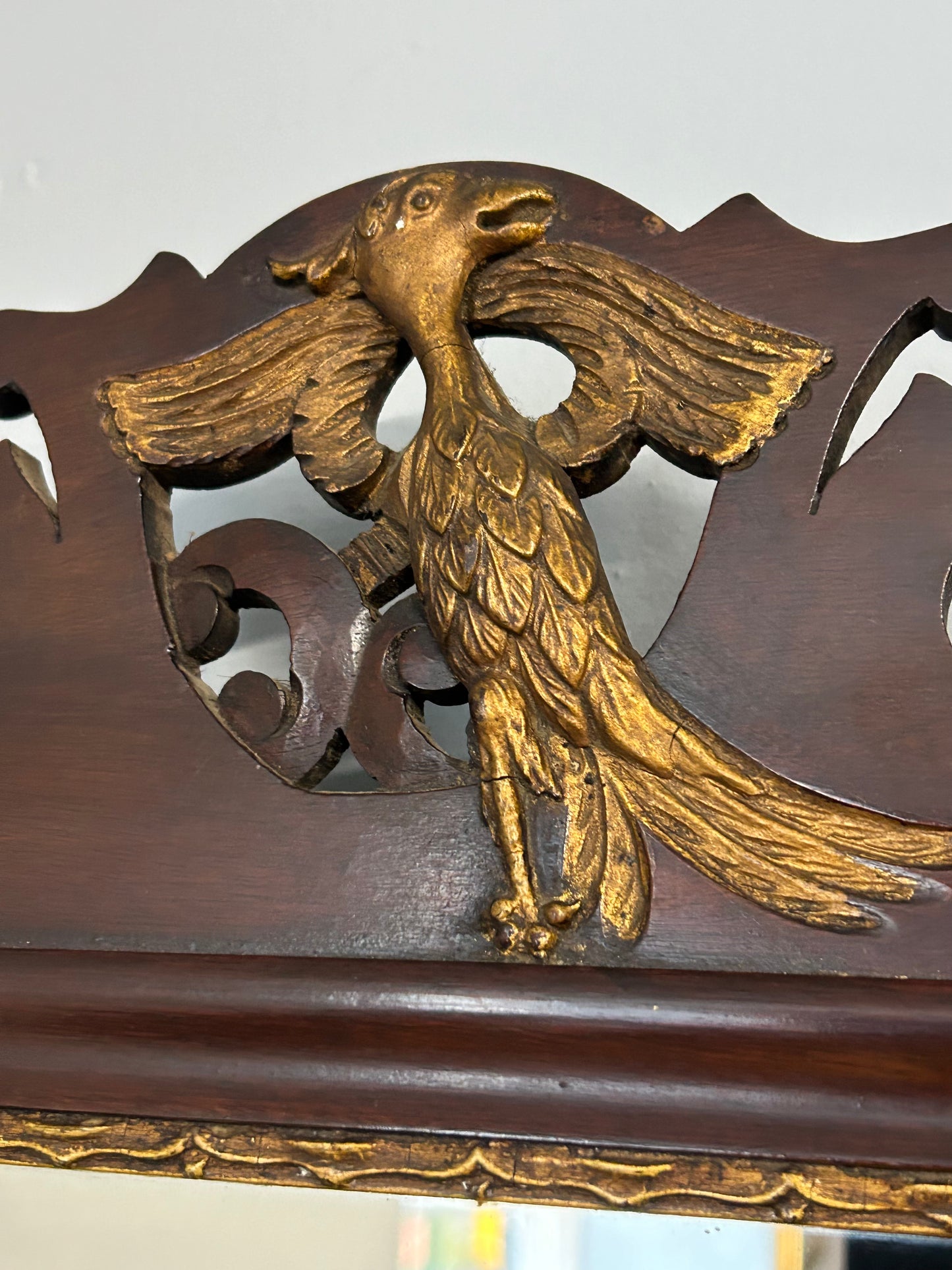 Georgian style fretwork wall mirror