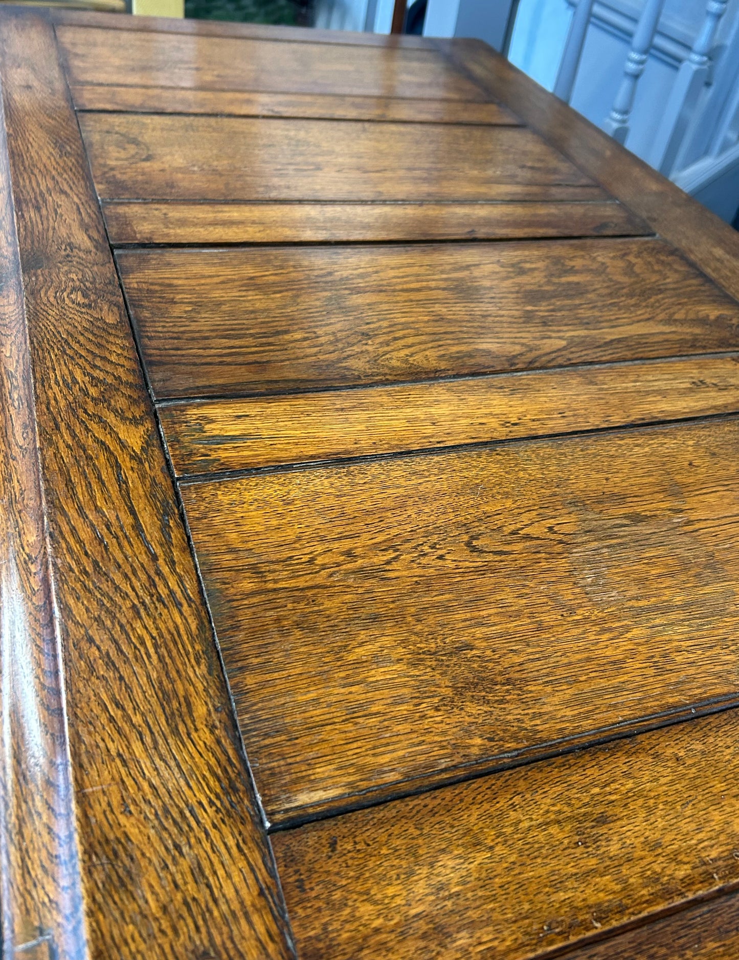 19th century oak mule chest