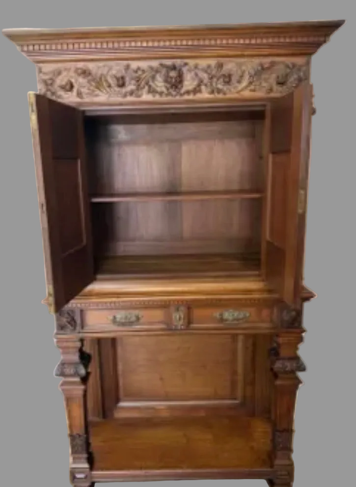 Gillows 19th Century Renaissance Revival Carved Cabinet