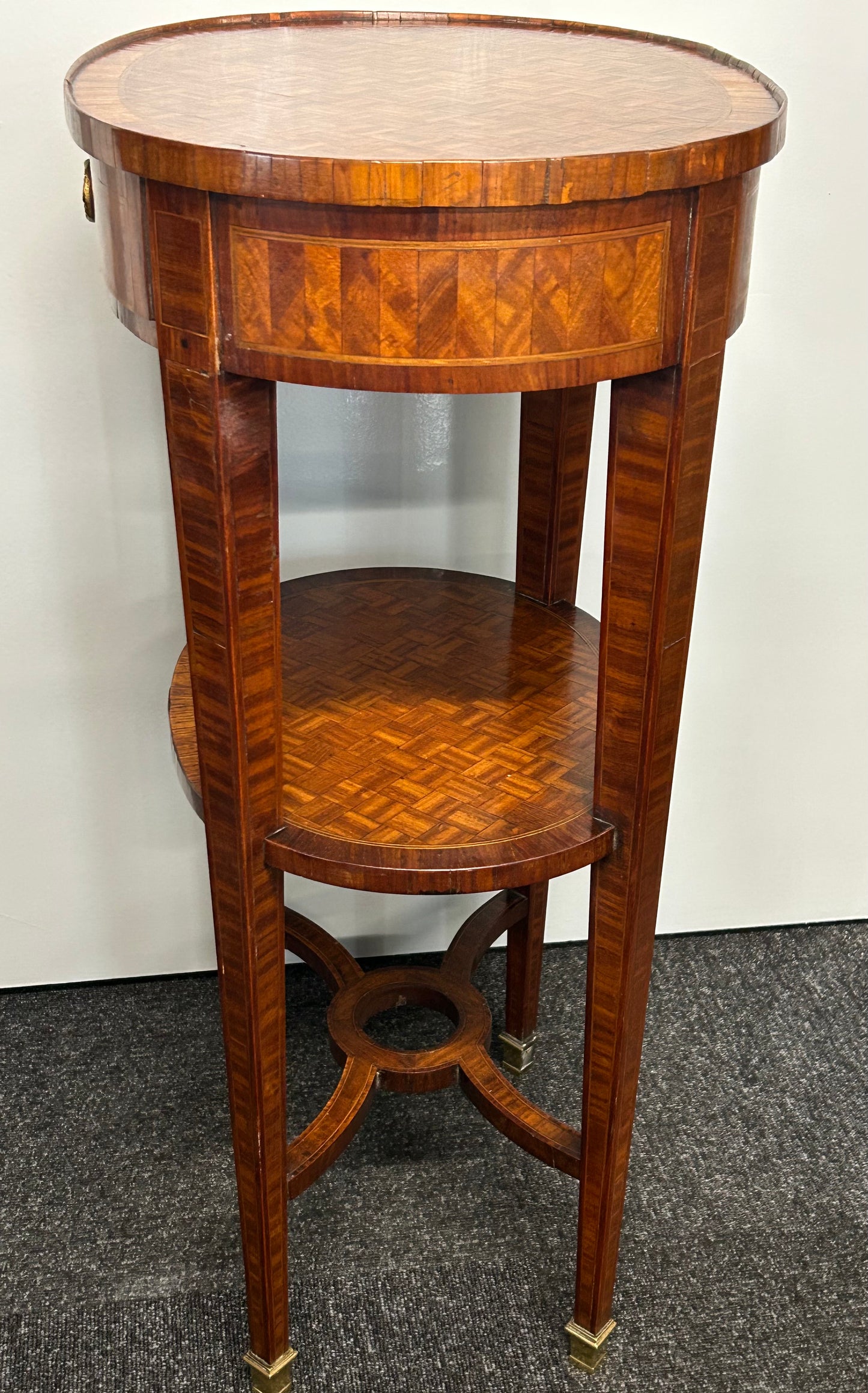 Loui XV style Kingswood parquetry side table